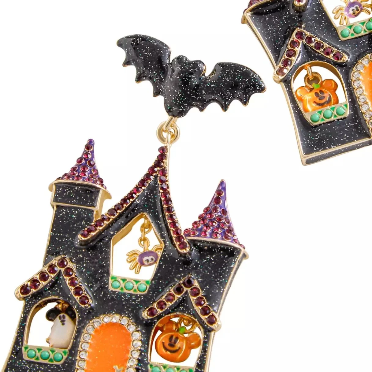 Mickey Ghost Haunted House Earrings
