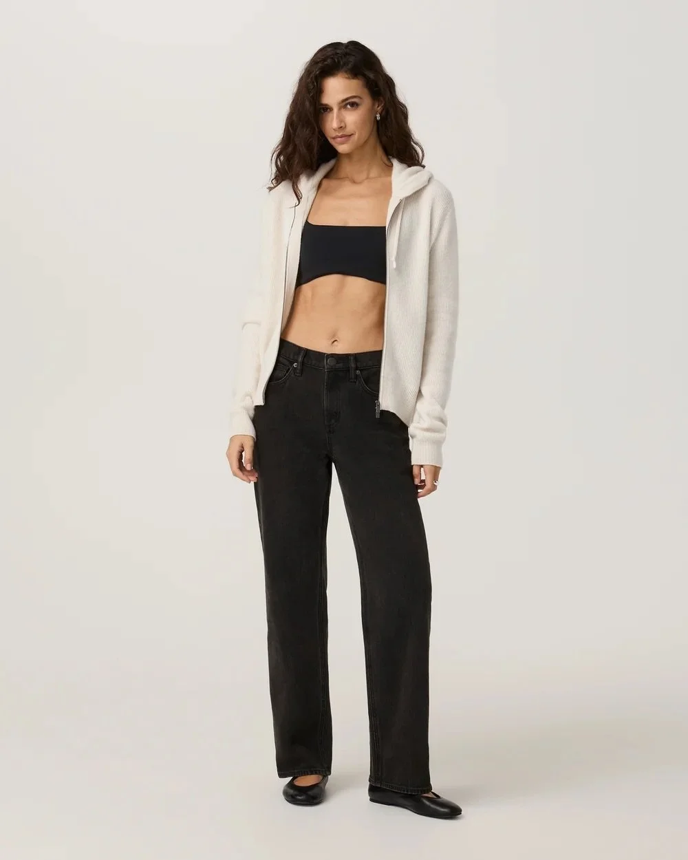 Émilie Cashmere Rib Double Zip