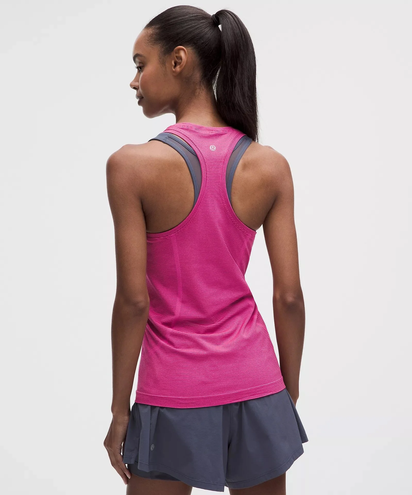 Swiftly Tech Racerback Tank Top 2.0 Hip Length - Spandex Stripe