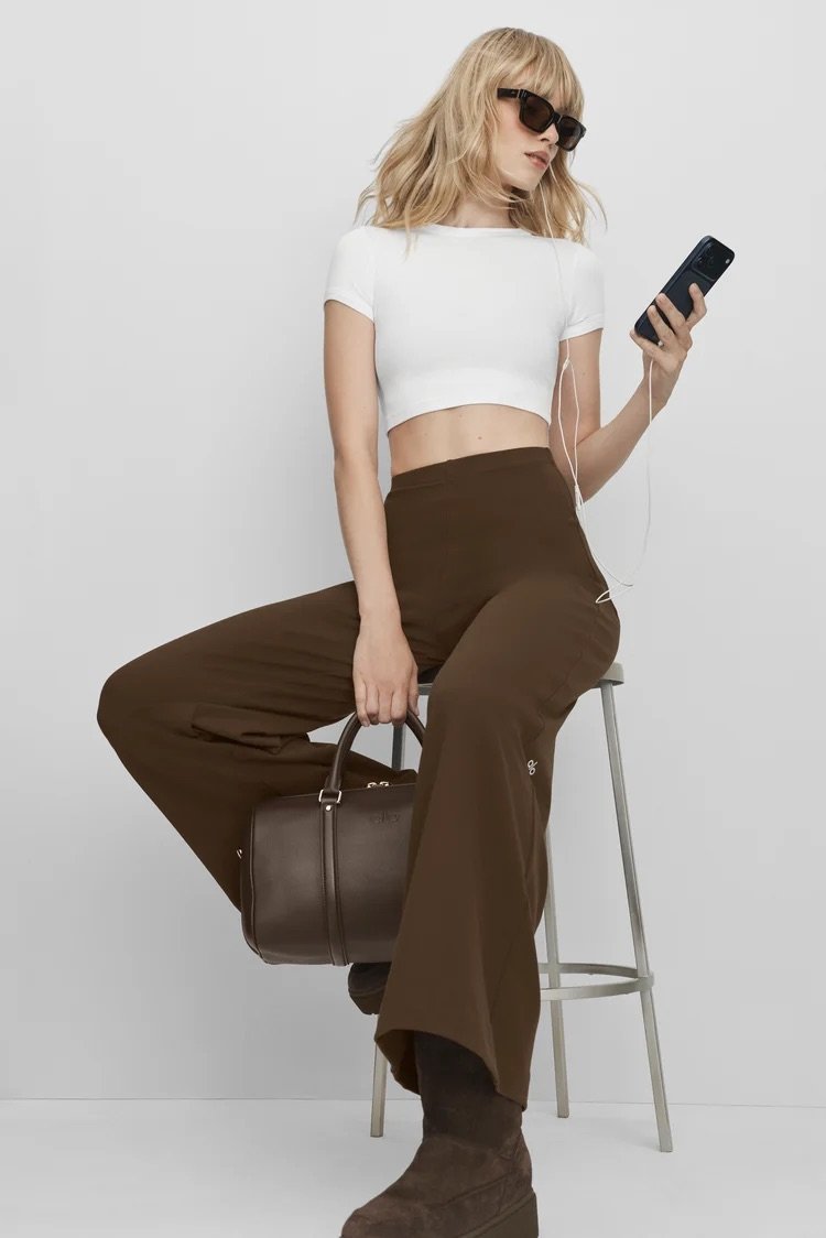 Airbrush High-Waist Wide Leg Pant