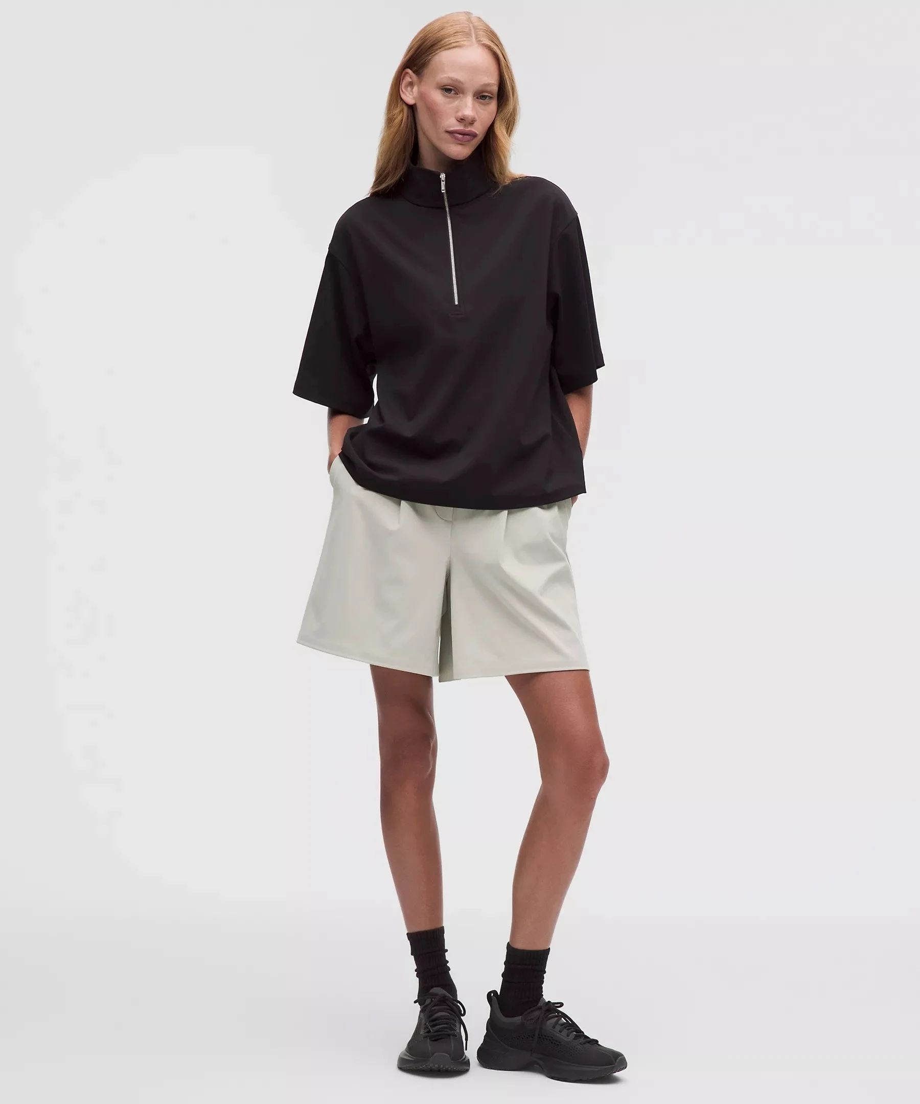 Daydrift Pleated High-Rise Short 7"