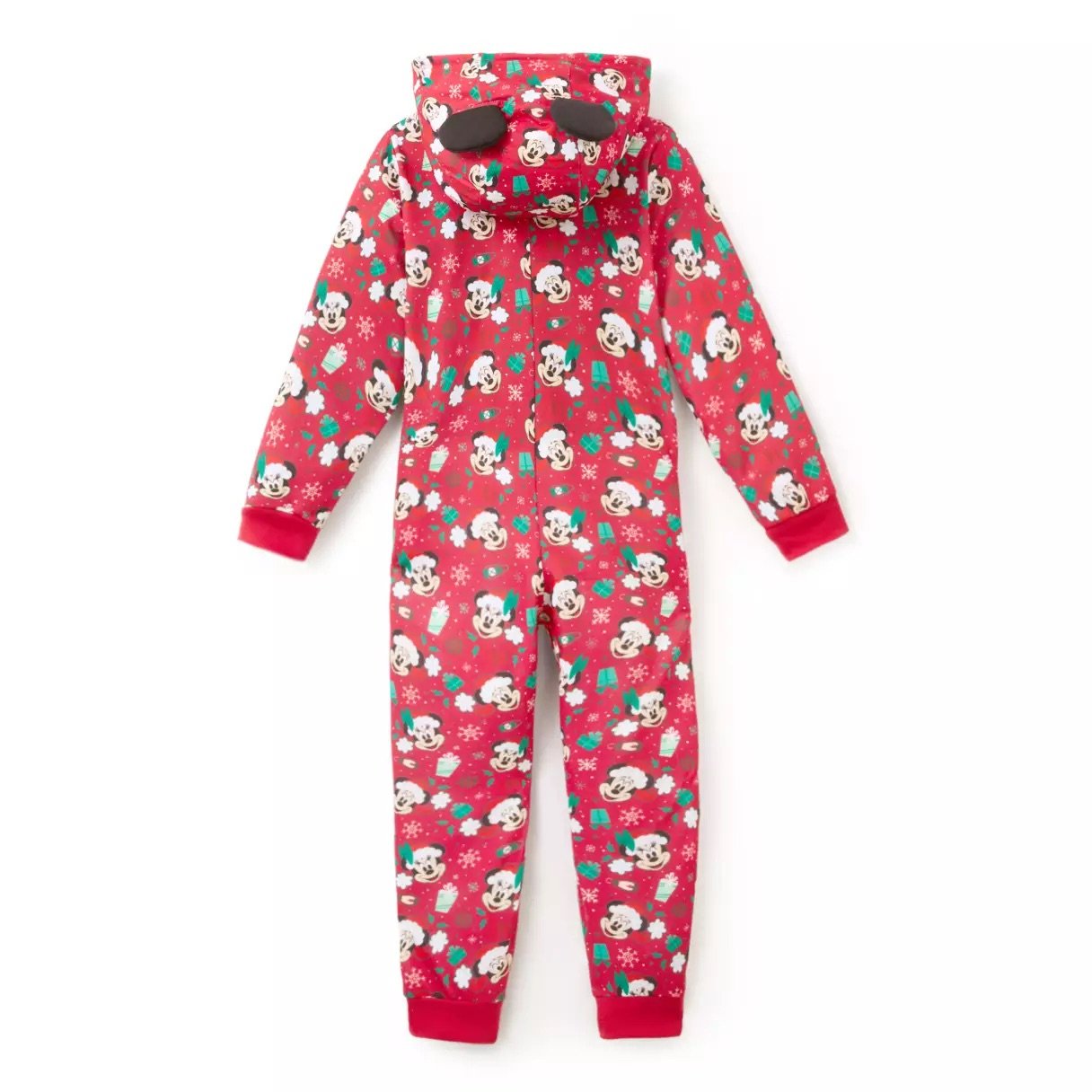 Kids Santa Mickey &amp; Minnie Holiday One-Piece Pajama