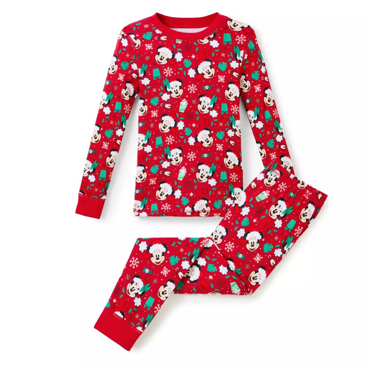 Kids Santa Mickey &amp; Minnie Holiday PJ PALS