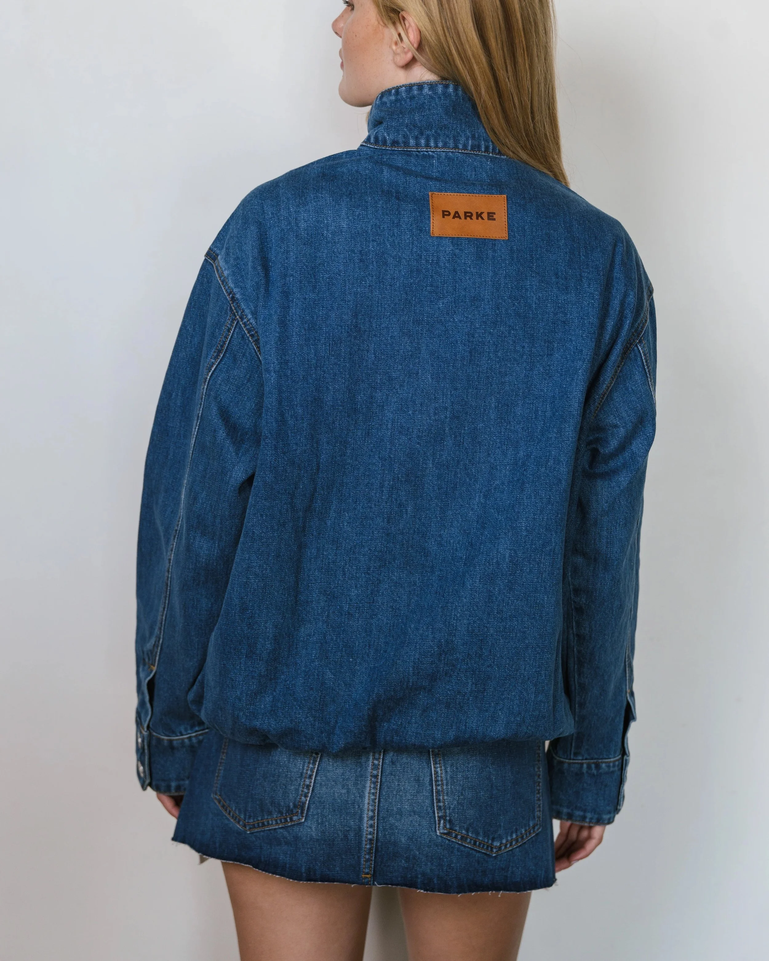 Denim Pullover Jacket - Medium Wash