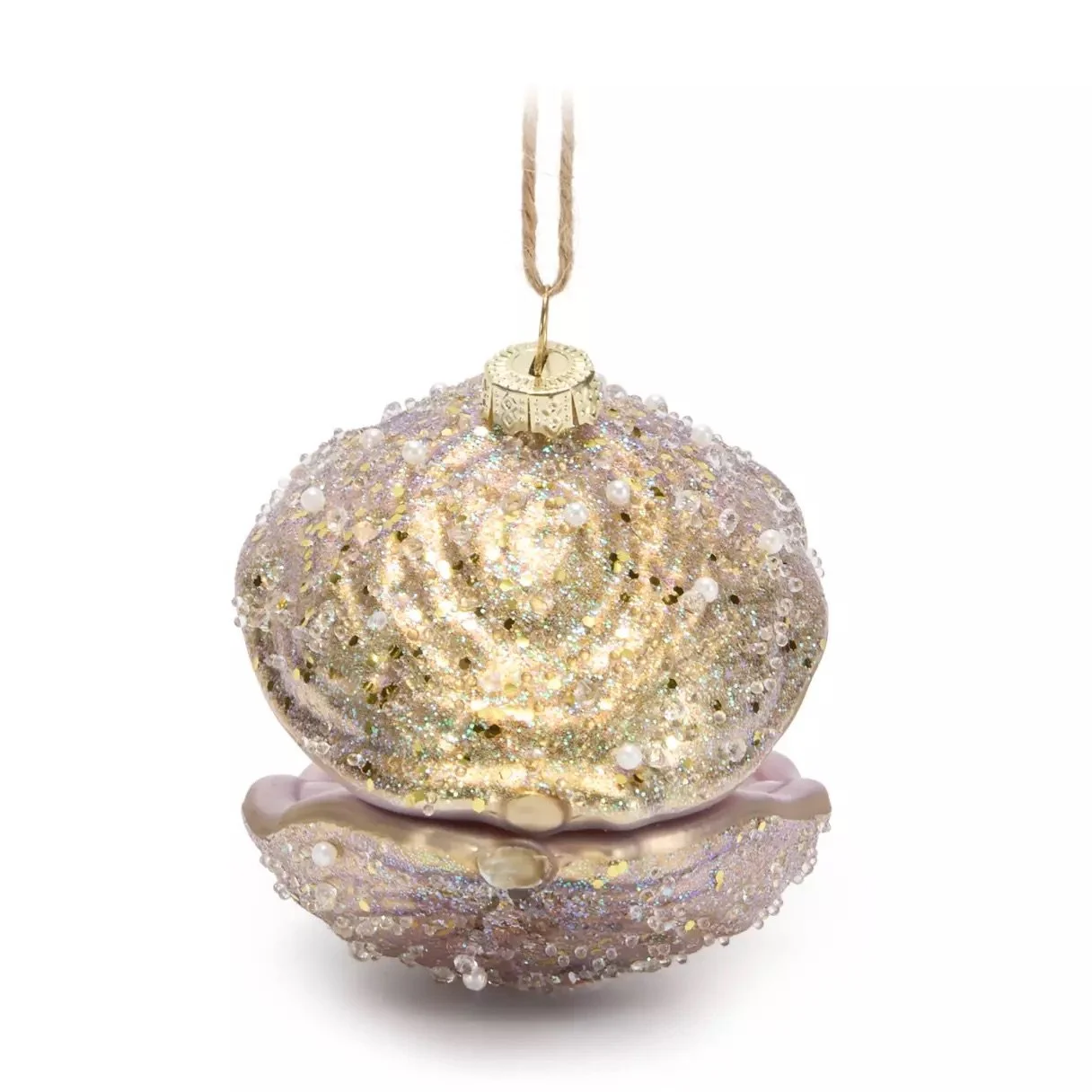 Oyster with Mickey Icon “Pearl” Glass Ornament