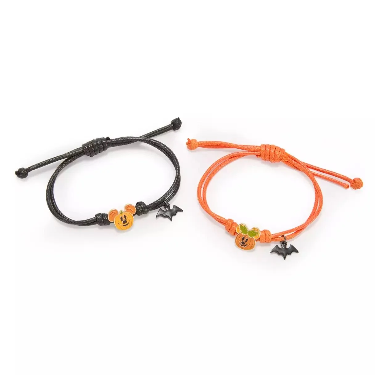 Mickey &amp; Minnie Halloween Cord Bracelet Set