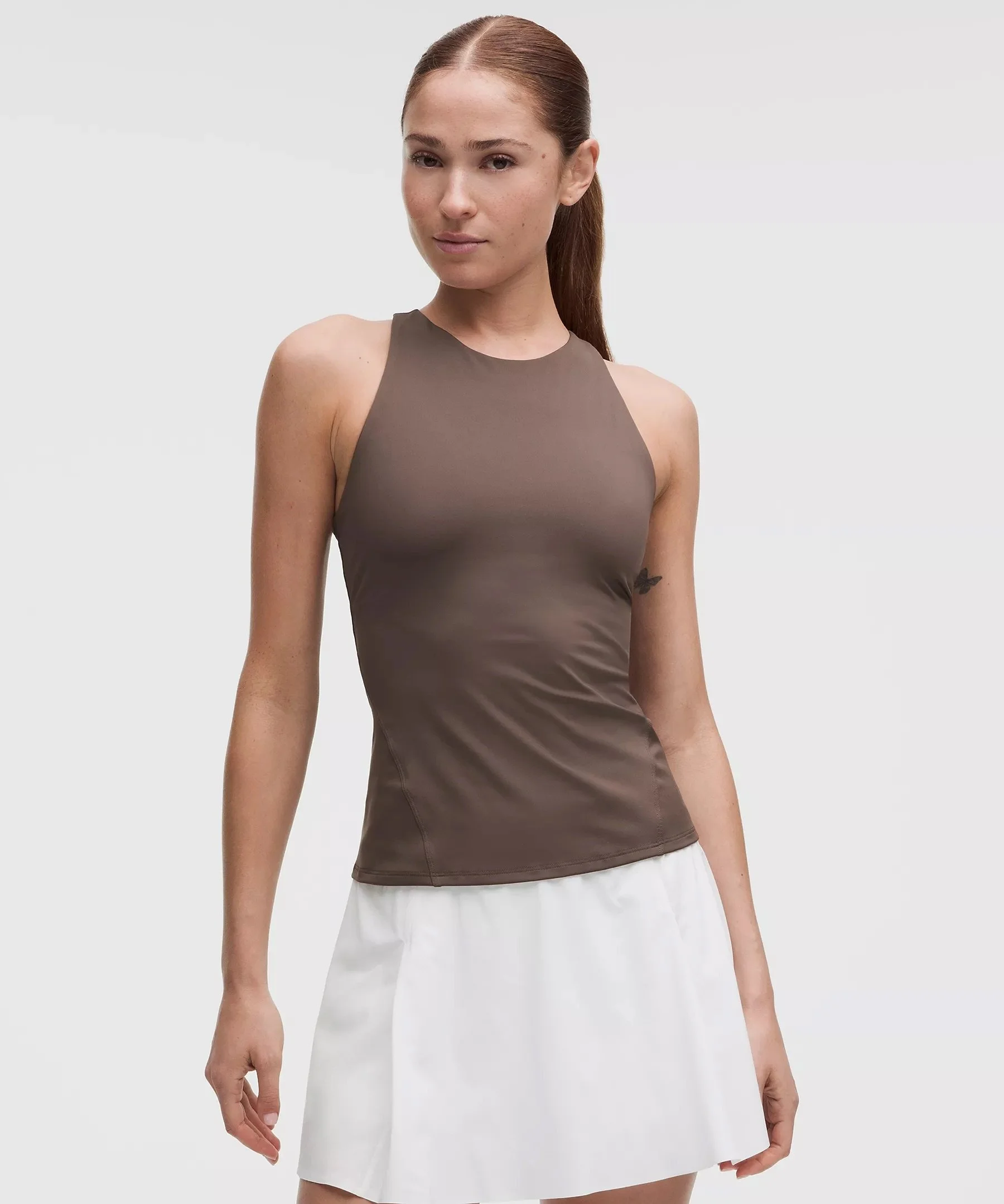 Racerback High-Neck Tennis Tank Top