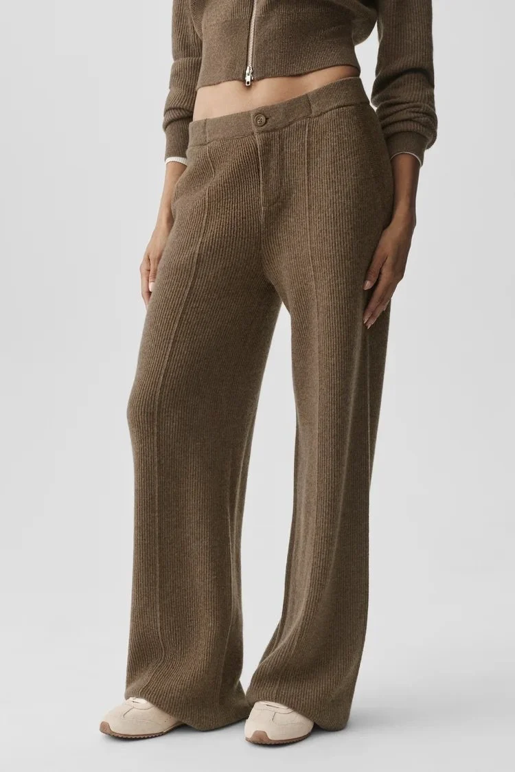 Cashmere Wool Low-Rise Harmony Trouser