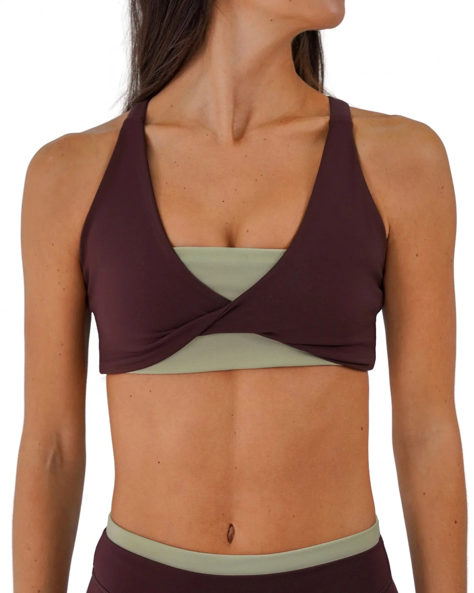 Double Layer Curve Bra - Chocolate Cherry