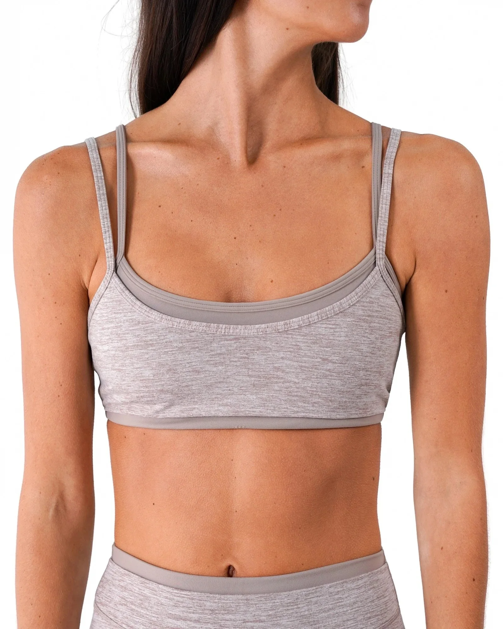 Double Layer Scoop Bra - Sandstorm &amp; Truffle