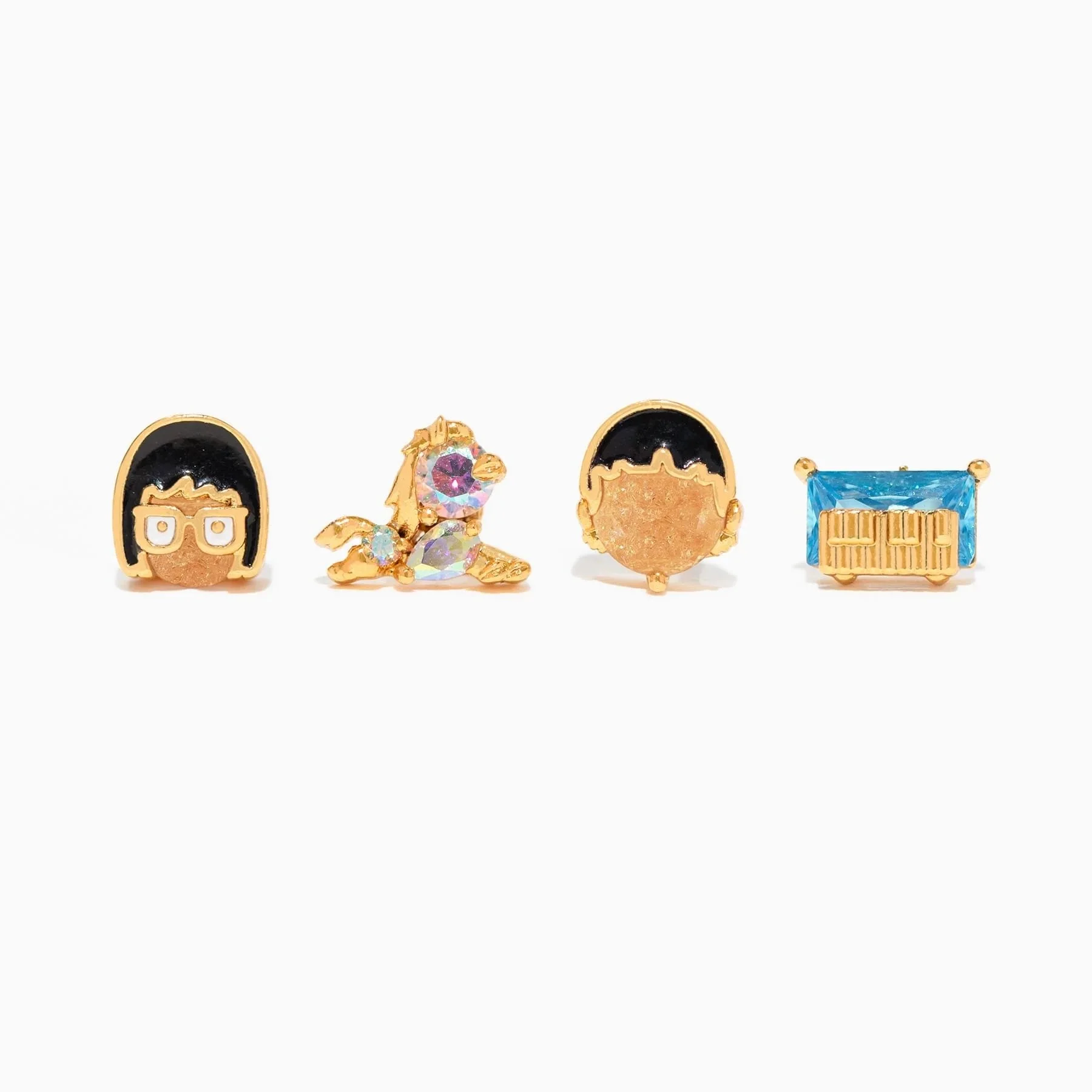 Bob's Burgers Gene &amp; Tina Stud Set - Gold