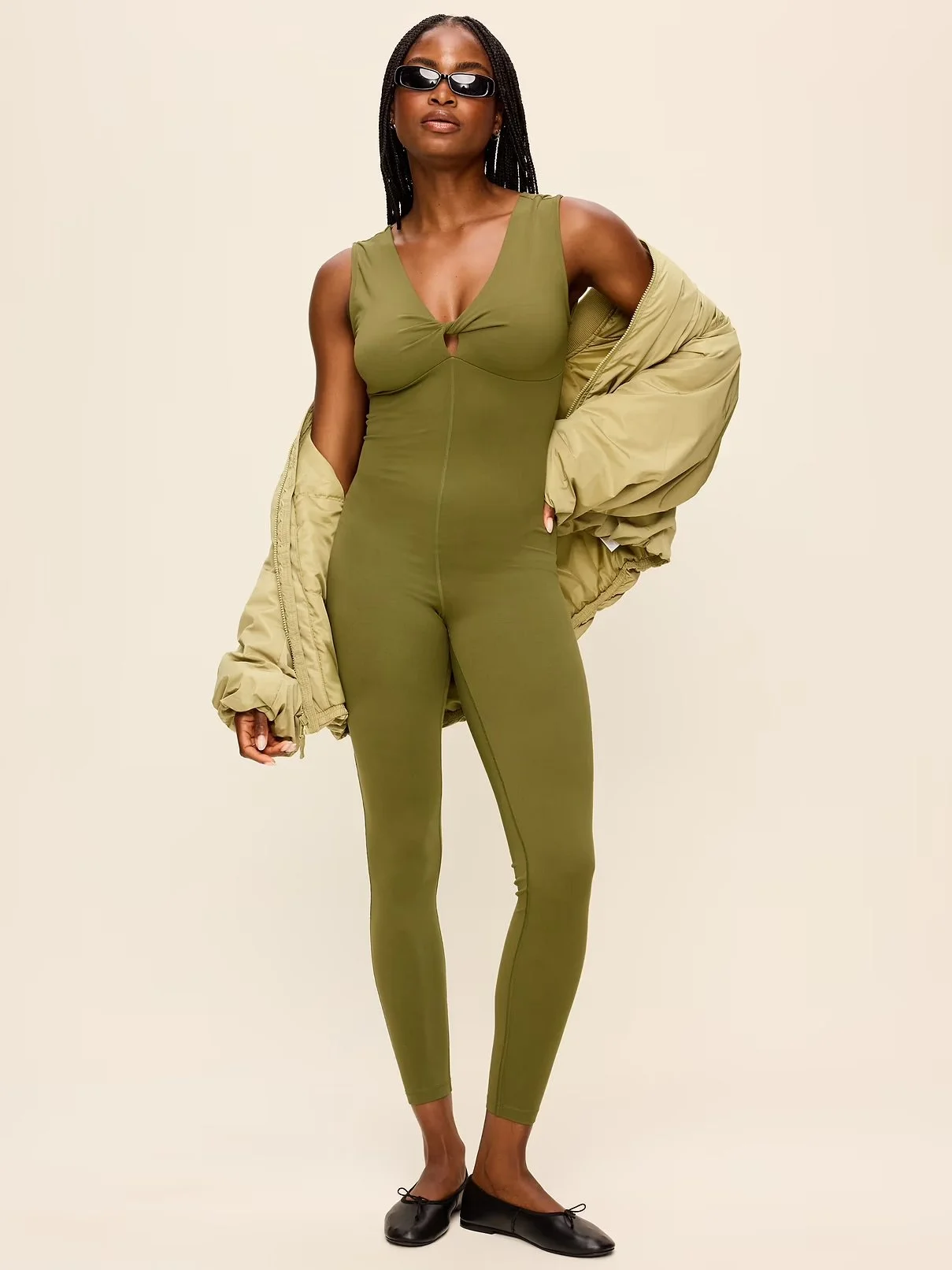 StudioSmooth Twist-Front Jumpsuit