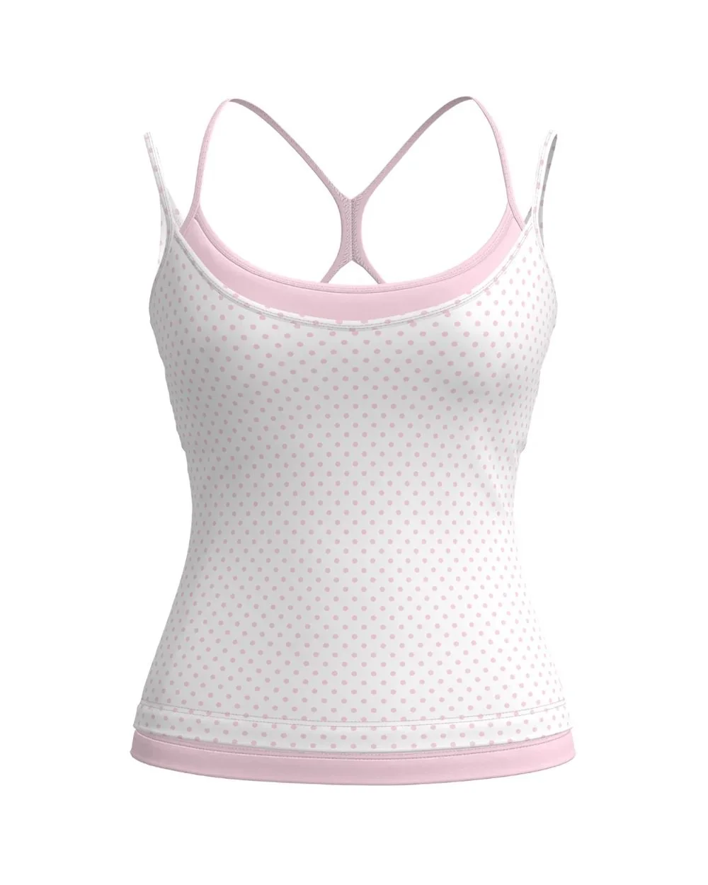 SCL Double Layer Sporty Tank - Polka Dots
