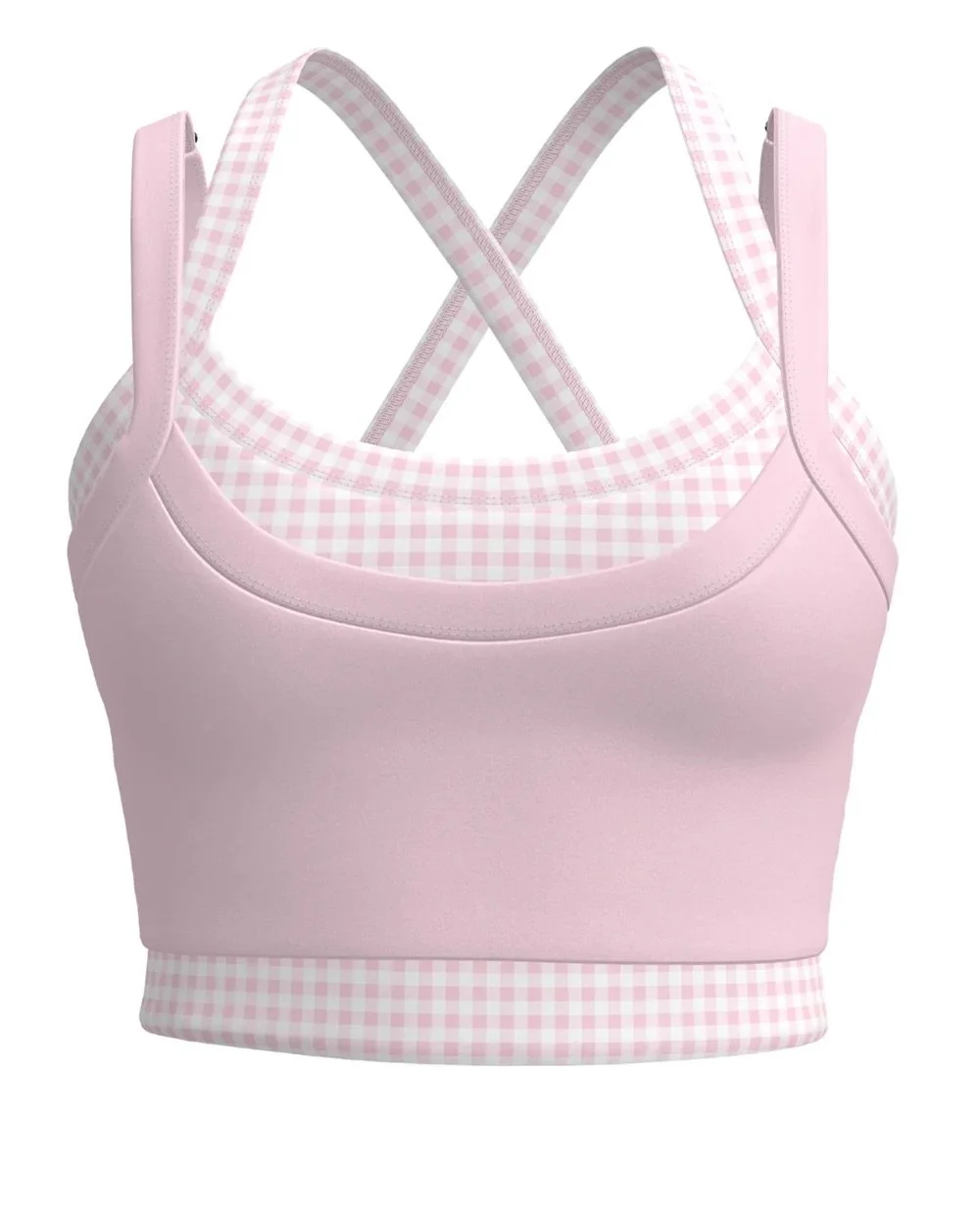 SCL Full Scoop Double Layer Bra - Gingham