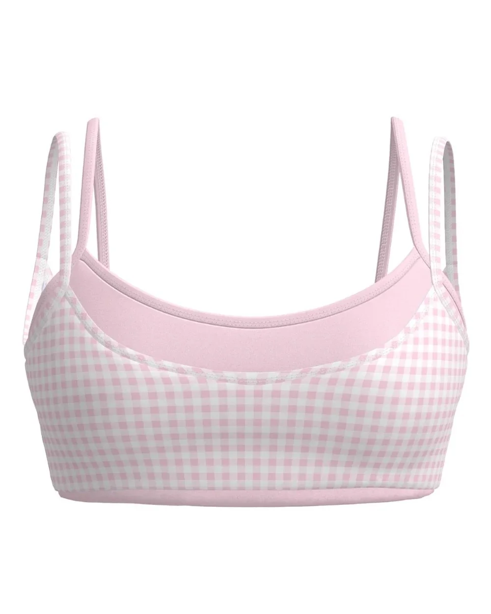 SCL Double Layer Scoop Bra - Gingham