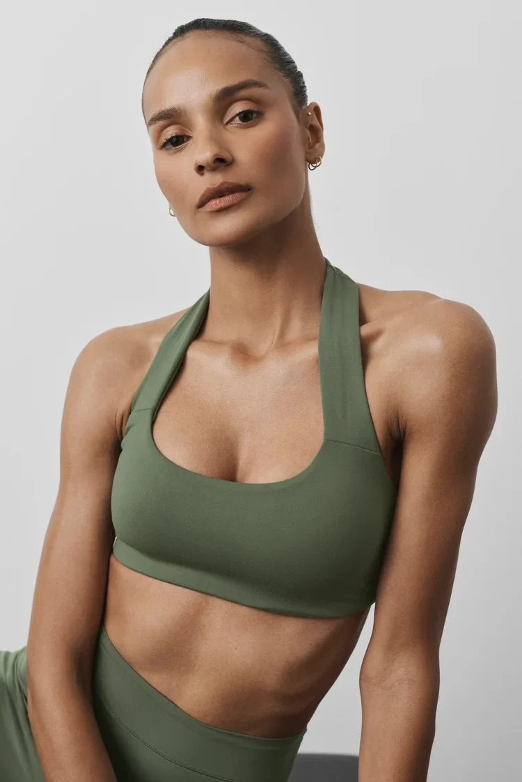 ALO Softsculpt Feel The Heat Halter Bra