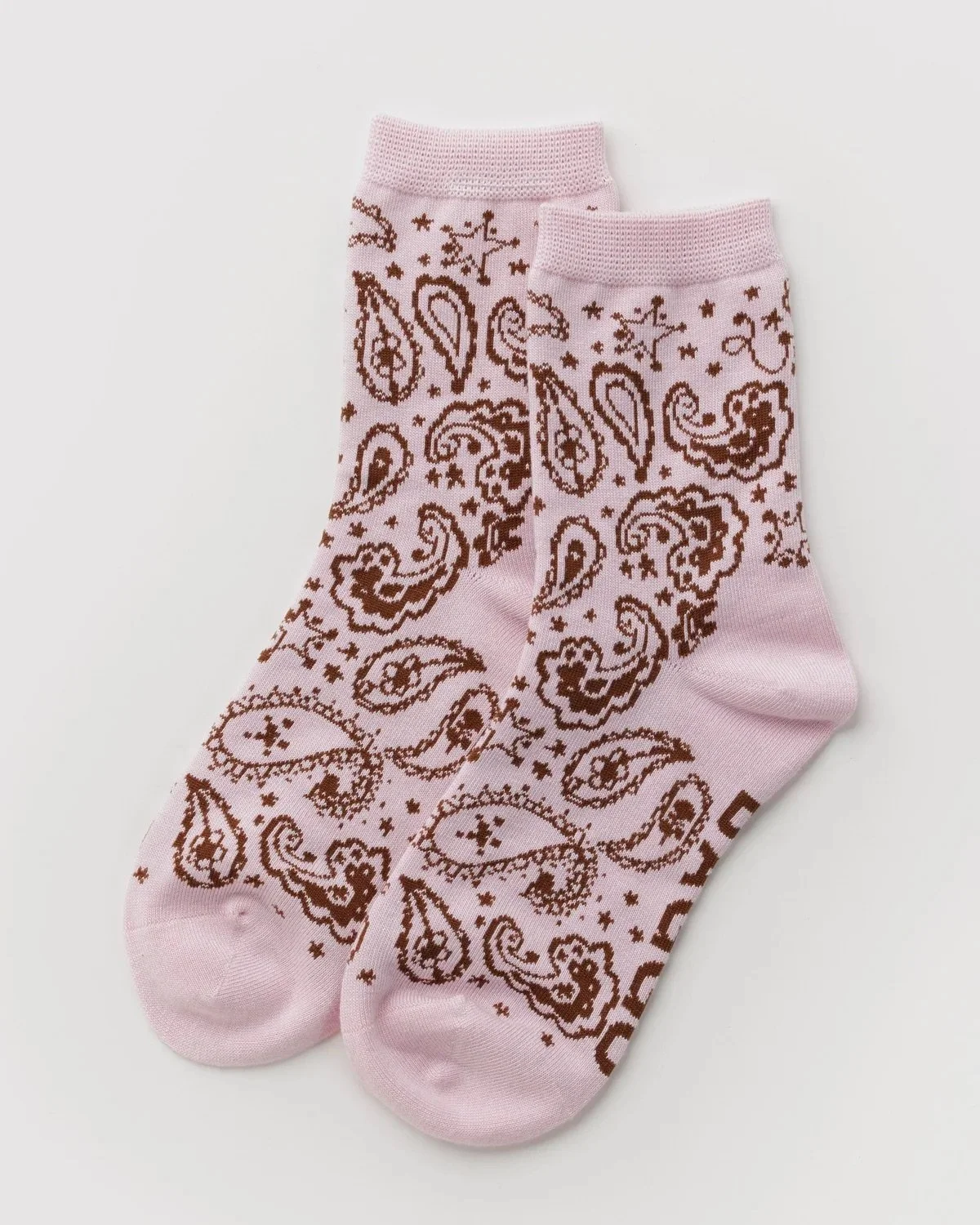 Crew Sock - Paisley Pink