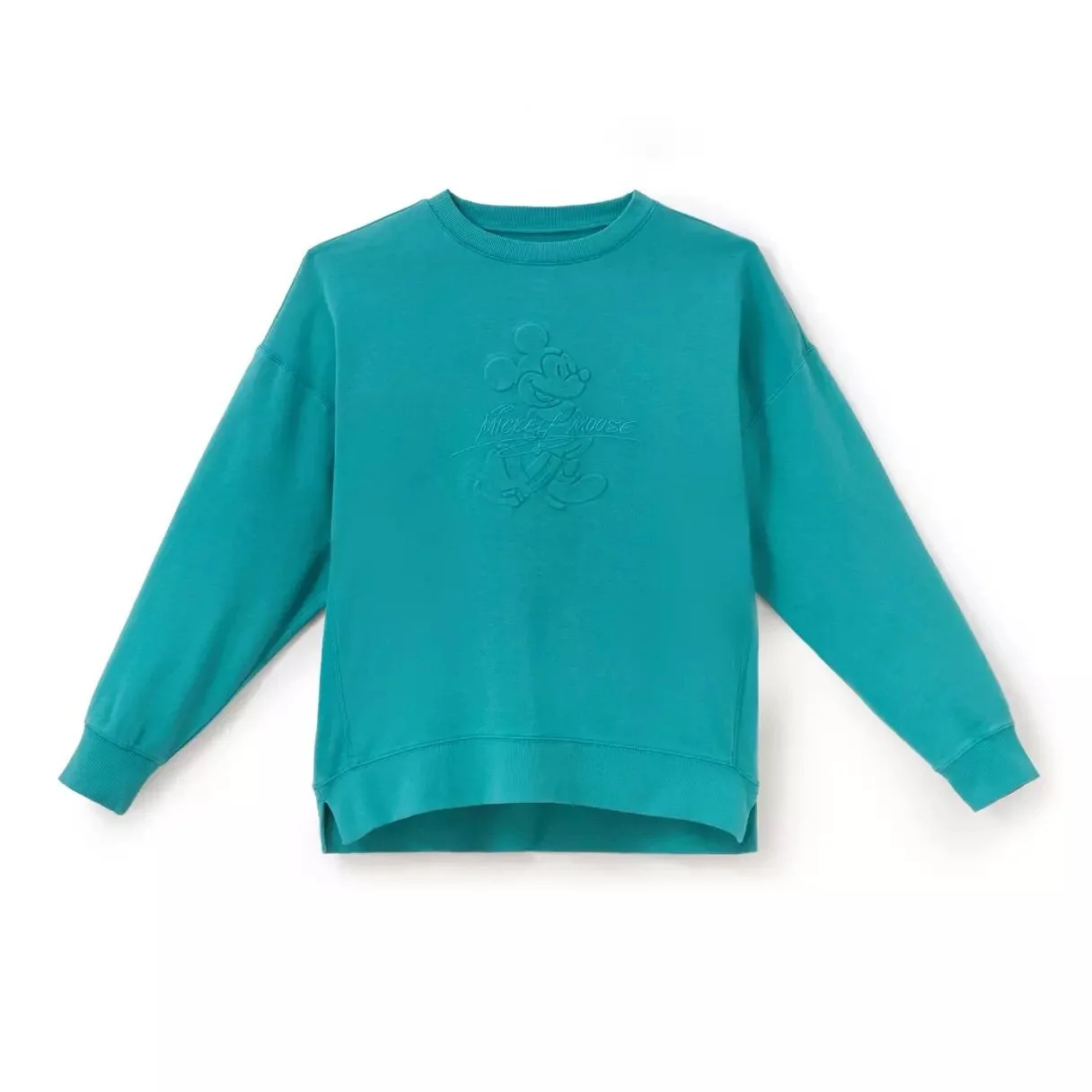 Mickey Teal Green Pullover Sweatshirt