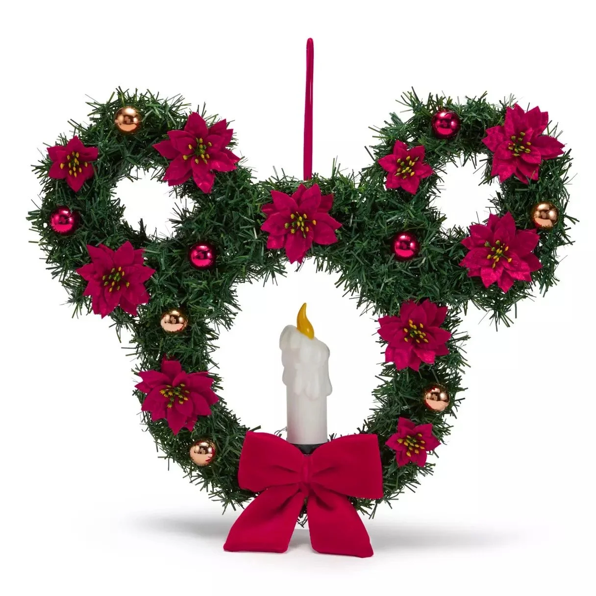 Mickey Icon Light-Up Holiday Wreath
