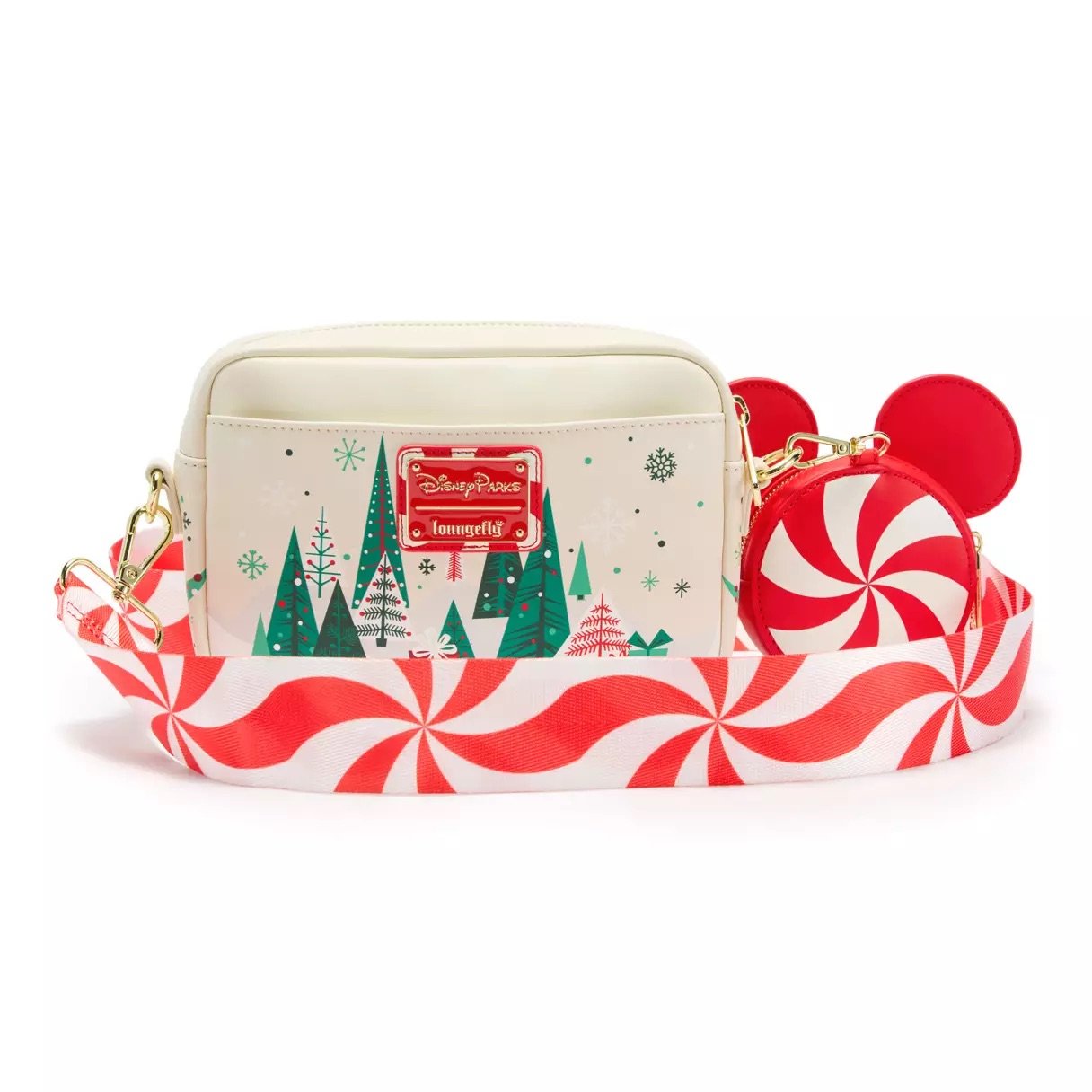 Santa Mickey Loungefly Holiday Crossbody Bag &amp; Coin Purse Set