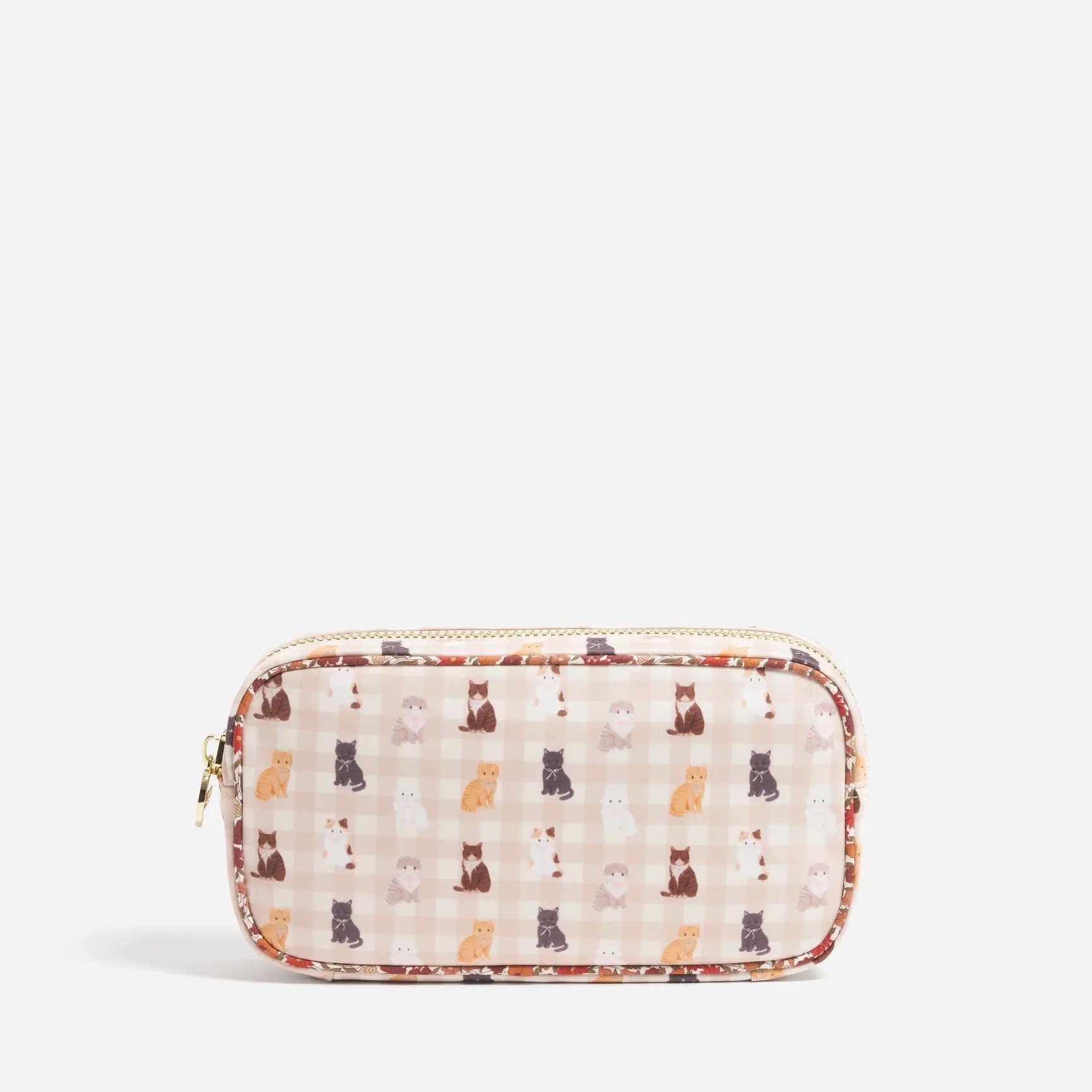 Small Pouch - Meow Gingham