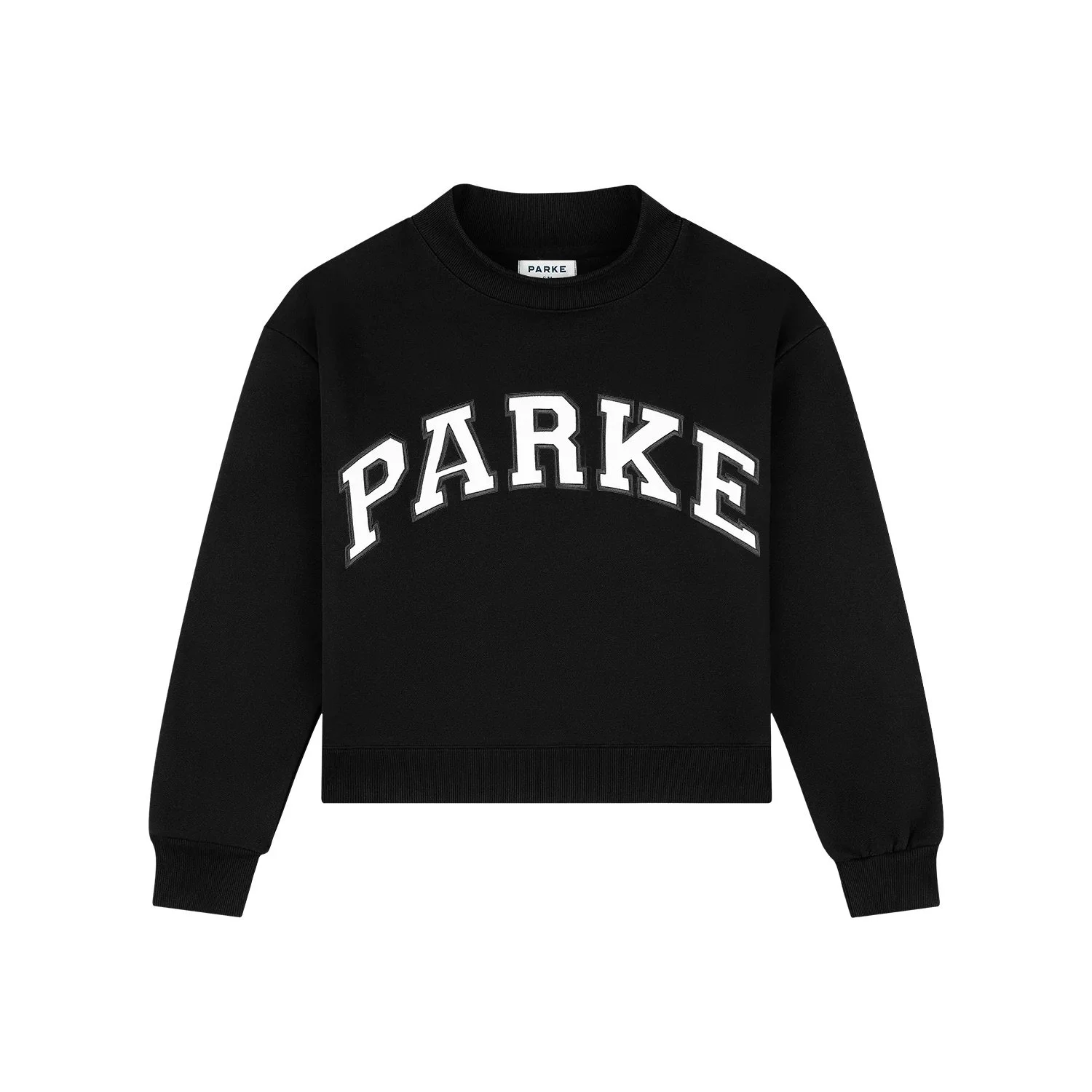 Shrunken Varsity Mockneck - Black