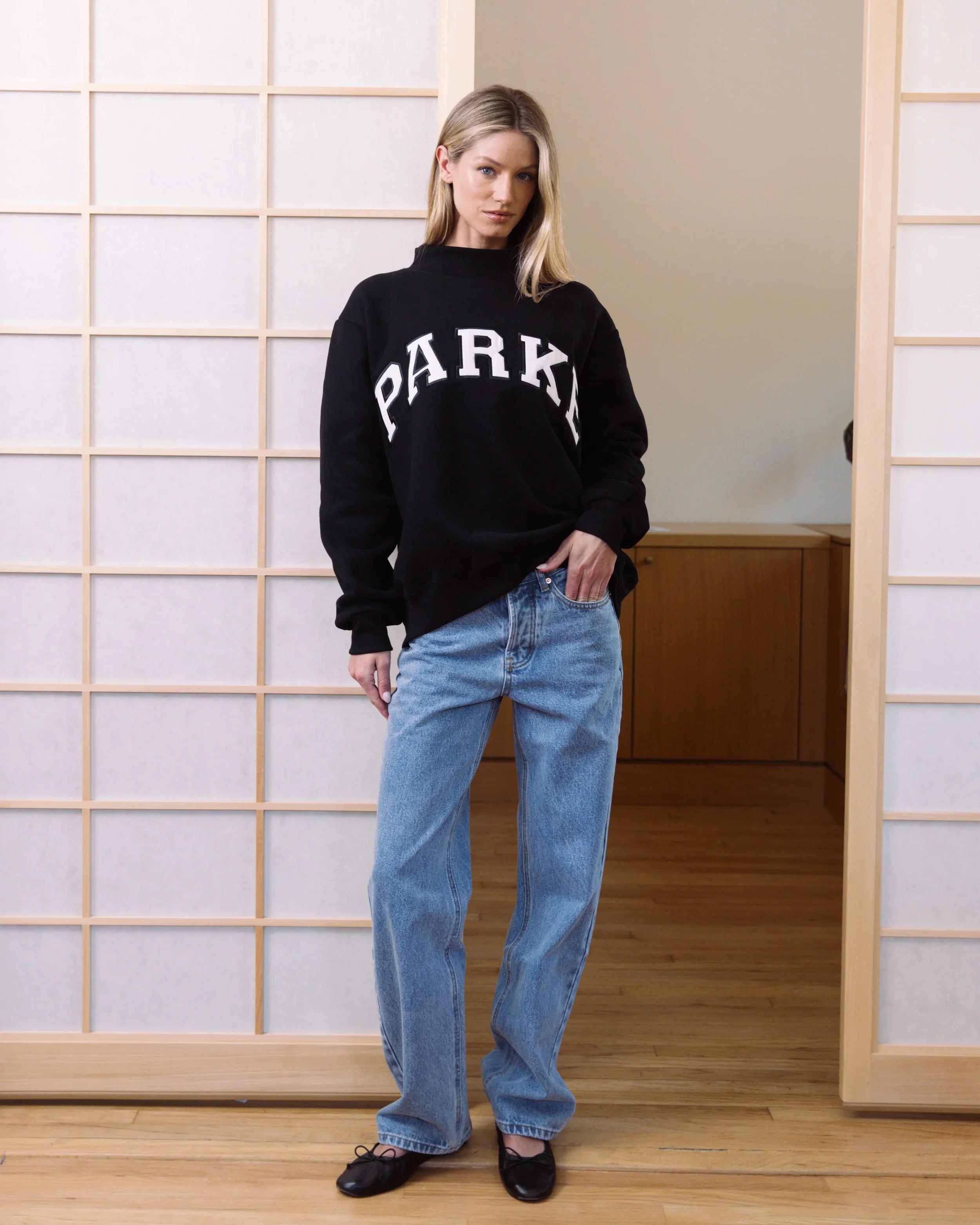 Varsity Mockneck - Black