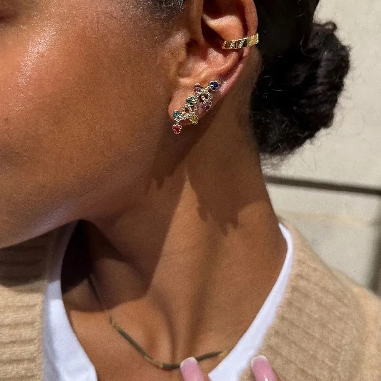 Mickey Christmas Lights Crawler Earrings
