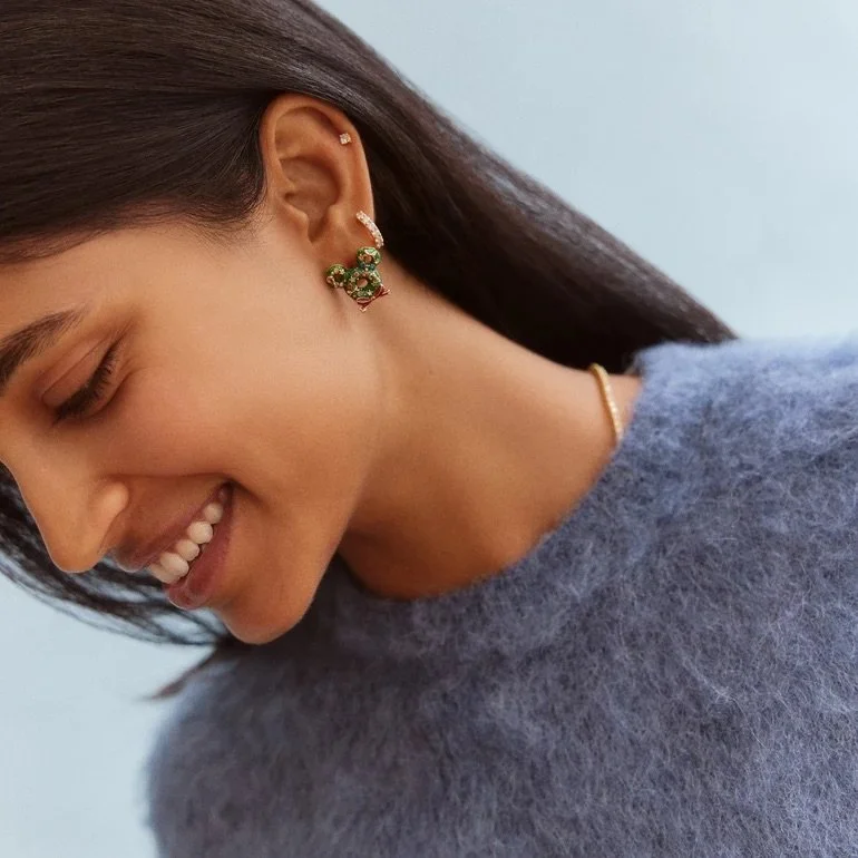 Mickey Christmas Wreath Earrings