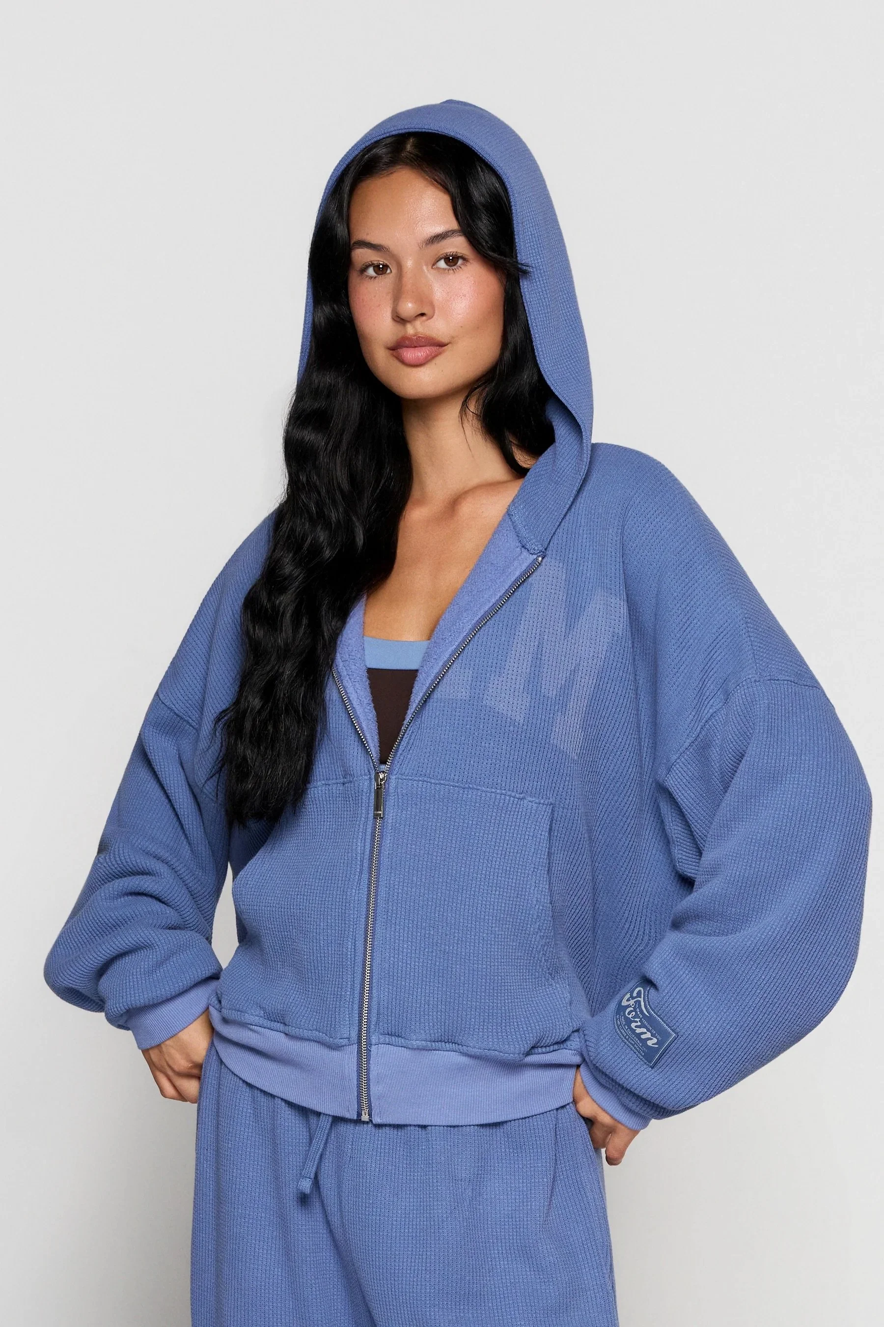 Waffle Zip Up - Glacier