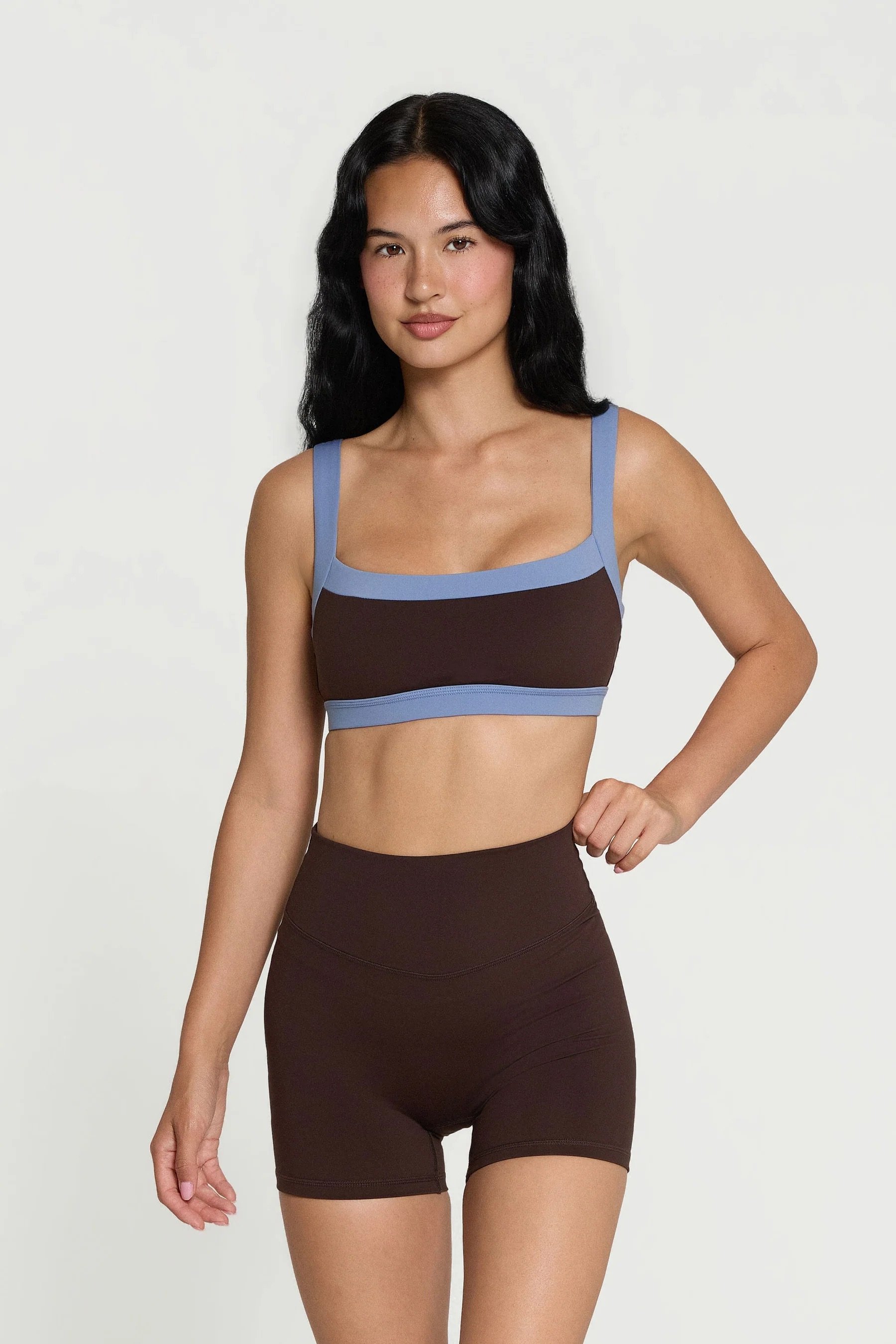 Straight Neck Bra - Espresso + Glacier