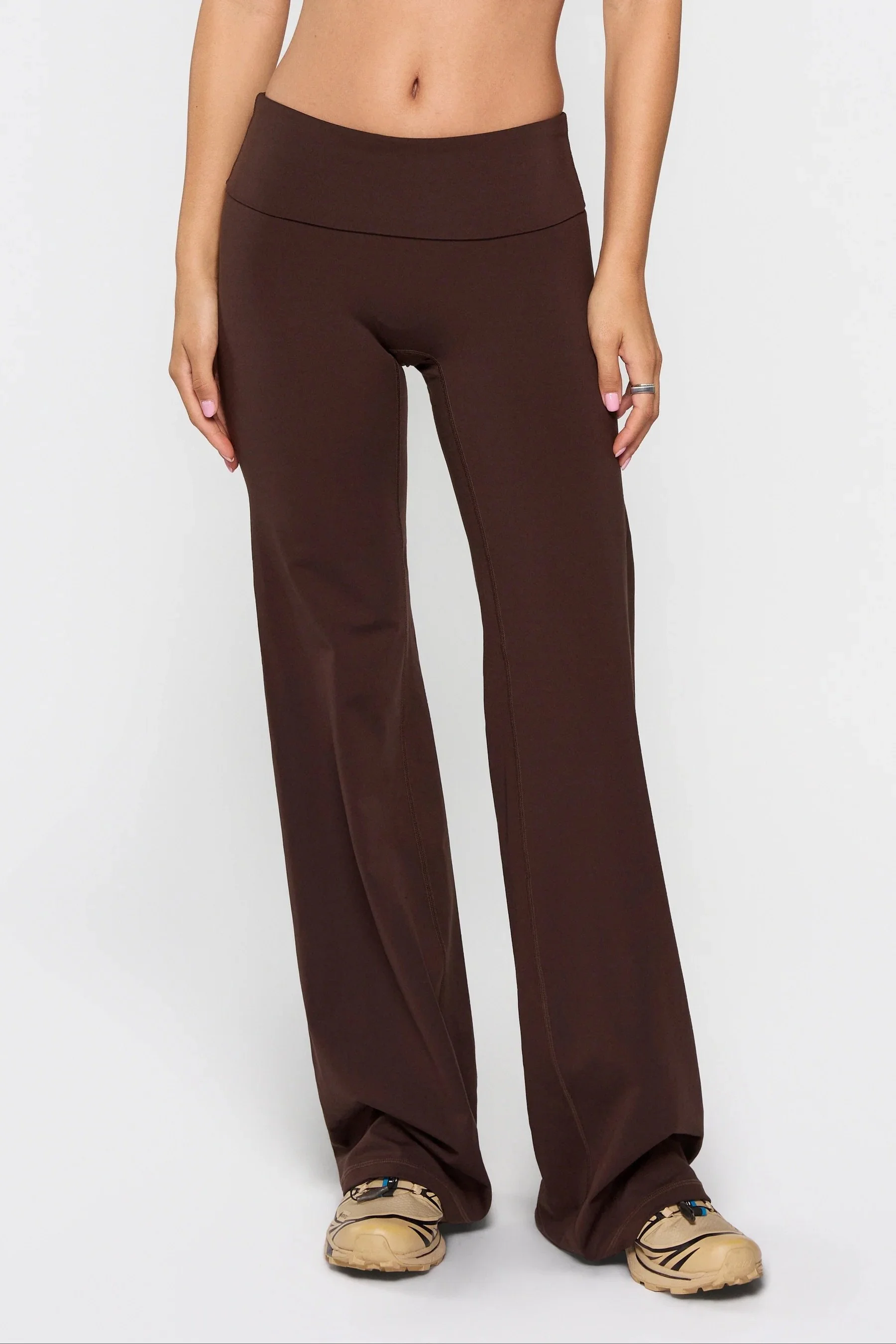 Fold Over Leggings - Espresso