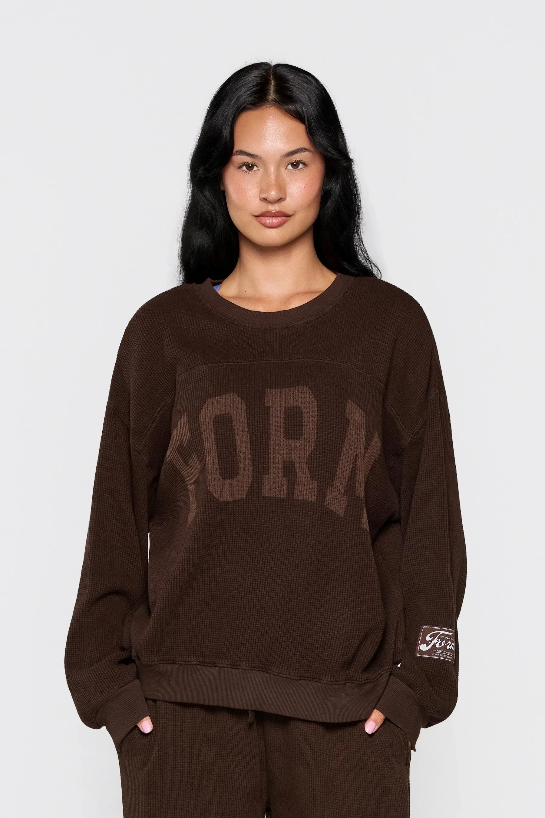 Boyfriend Waffle Tee - Espresso