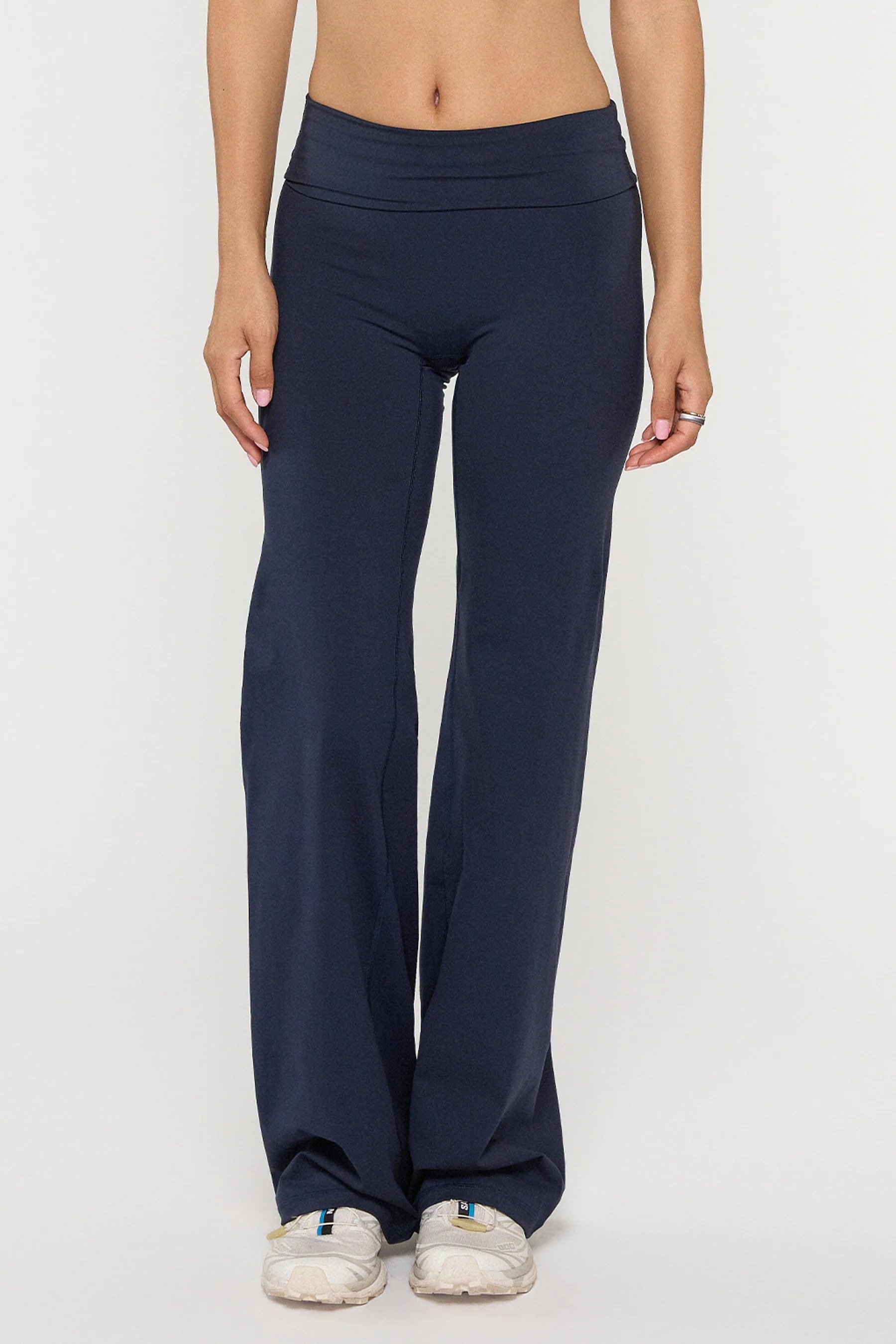 Fold Over Leggings - Navy