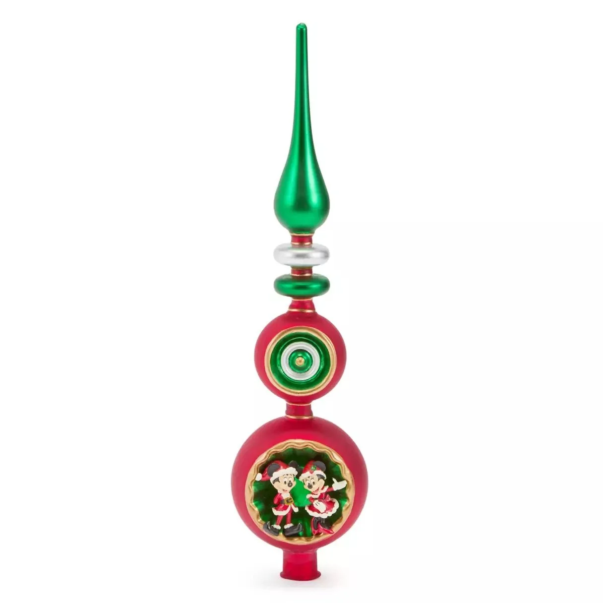 Santa Mickey &amp; Minnie Christmas Tree Topper