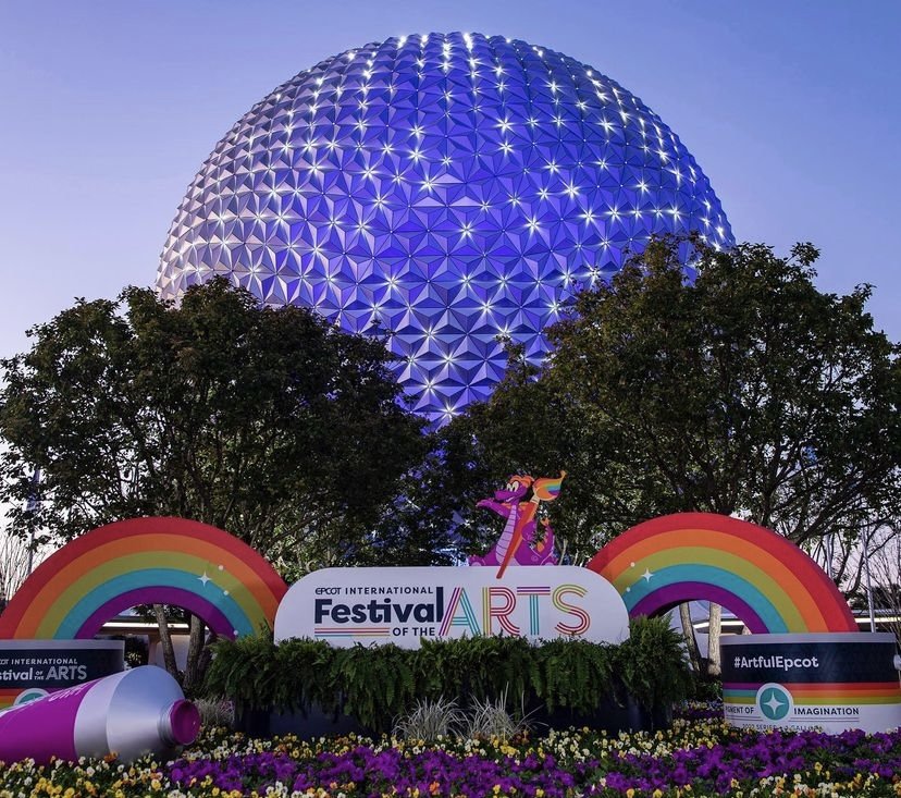 New “Rainbow Connection” Spaceship Earth Light Show Celebrating EPCOT's  Festival of the Arts — EXTRA MAGIC MINUTES