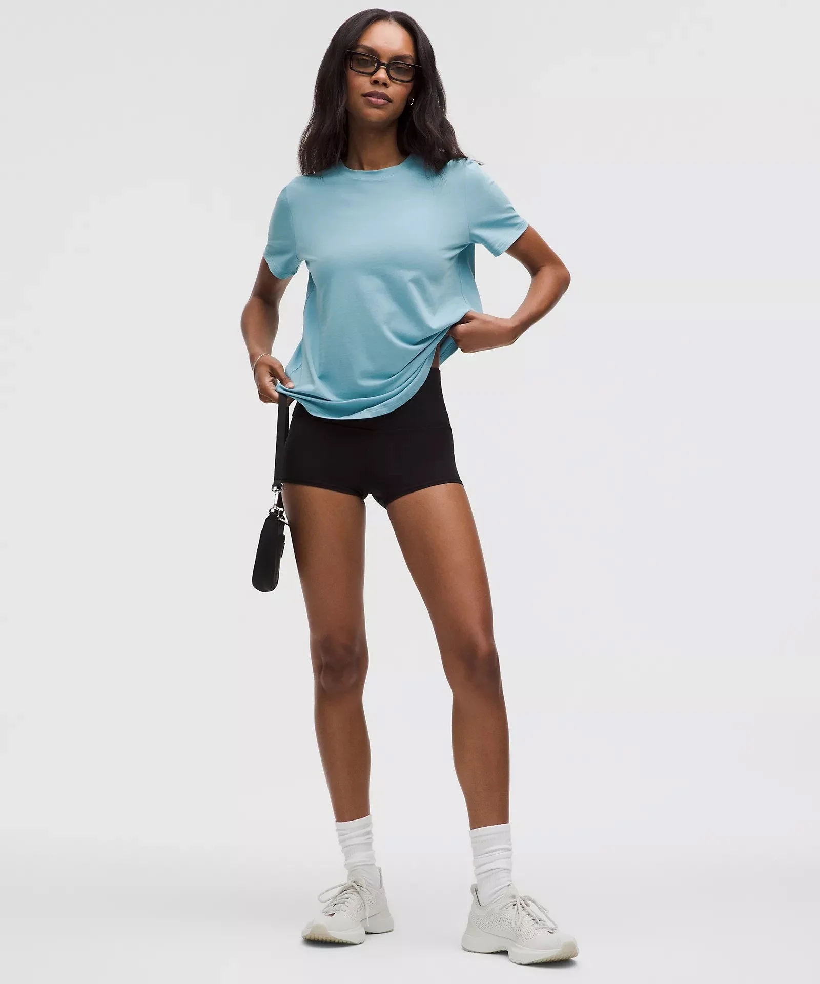 Love Curved-Hem Crewneck T-Shirt