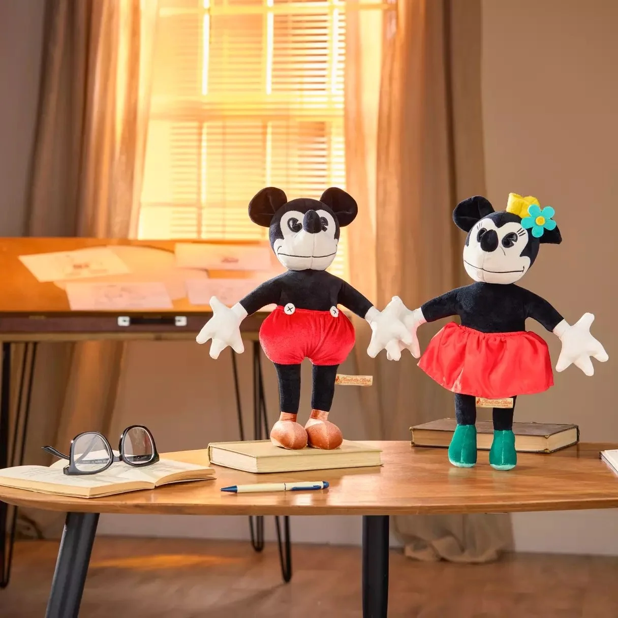 New Mickey and Minnie Mouse Collectible Replica Plush Doll Set on Disney Store
