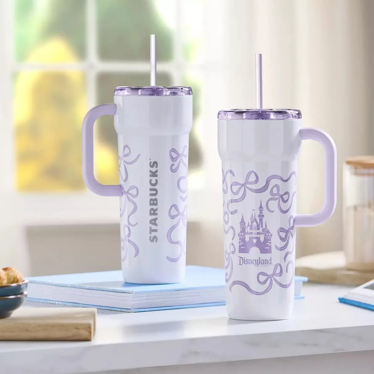 New Disney Parks Lavender Bow Starbucks Collection on Disney Store