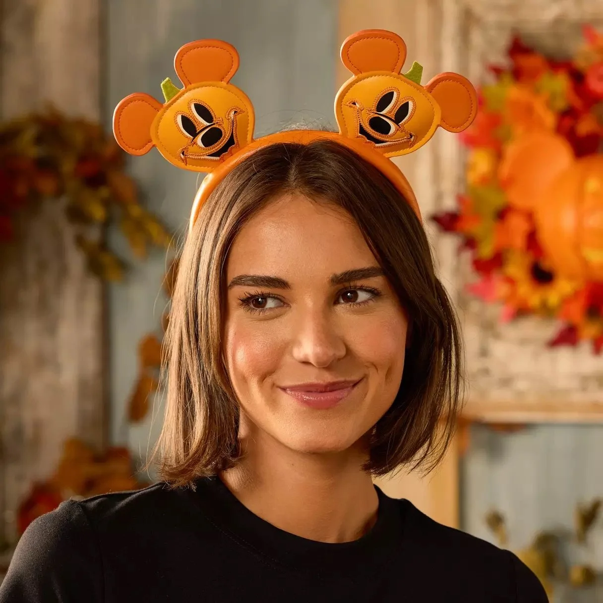 New Mickey Mouse Jack-o’-Lantern Halloween Ear Headband on Disney Store