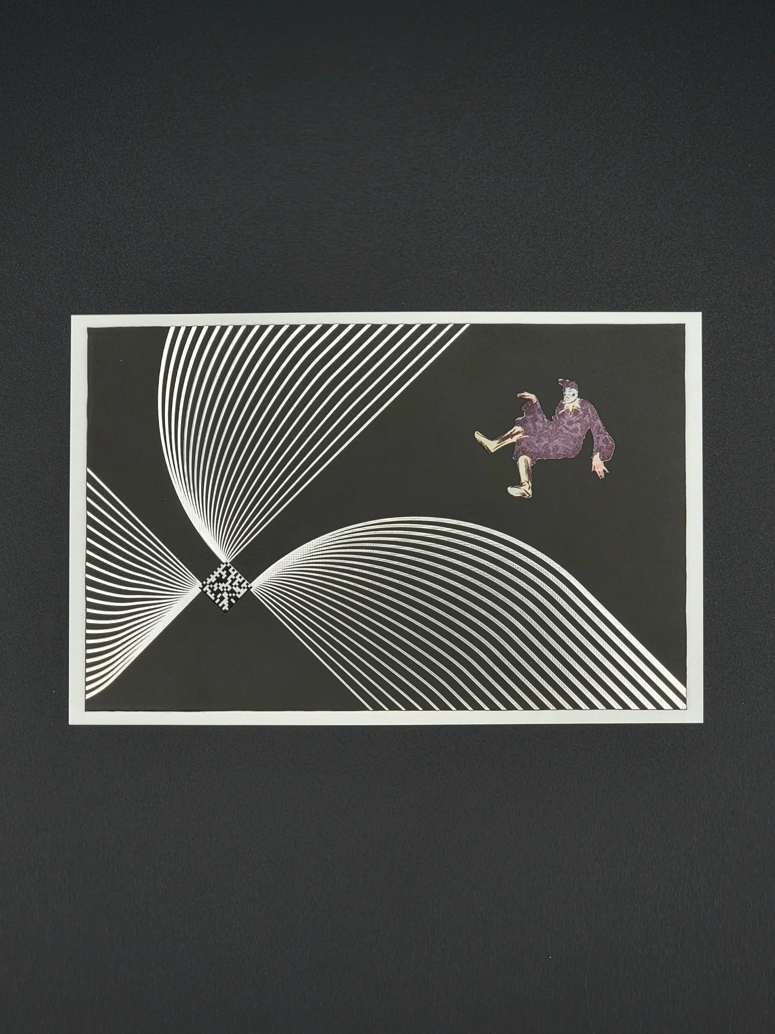 ***SOLD TO MY DAD JEFF*** $9999 "Eonic Iteration" Collage & Holographic - 1x Mounted (15.4cm x 9.9cm / 6in x 3.9in)