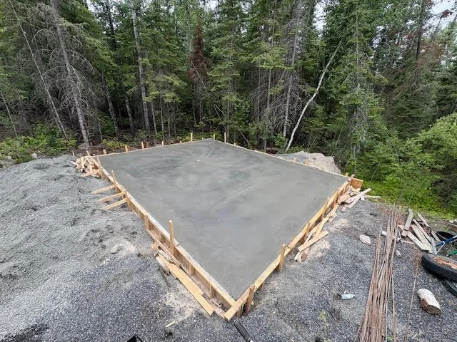 Commercial concrete services being done in Kenora, ON.