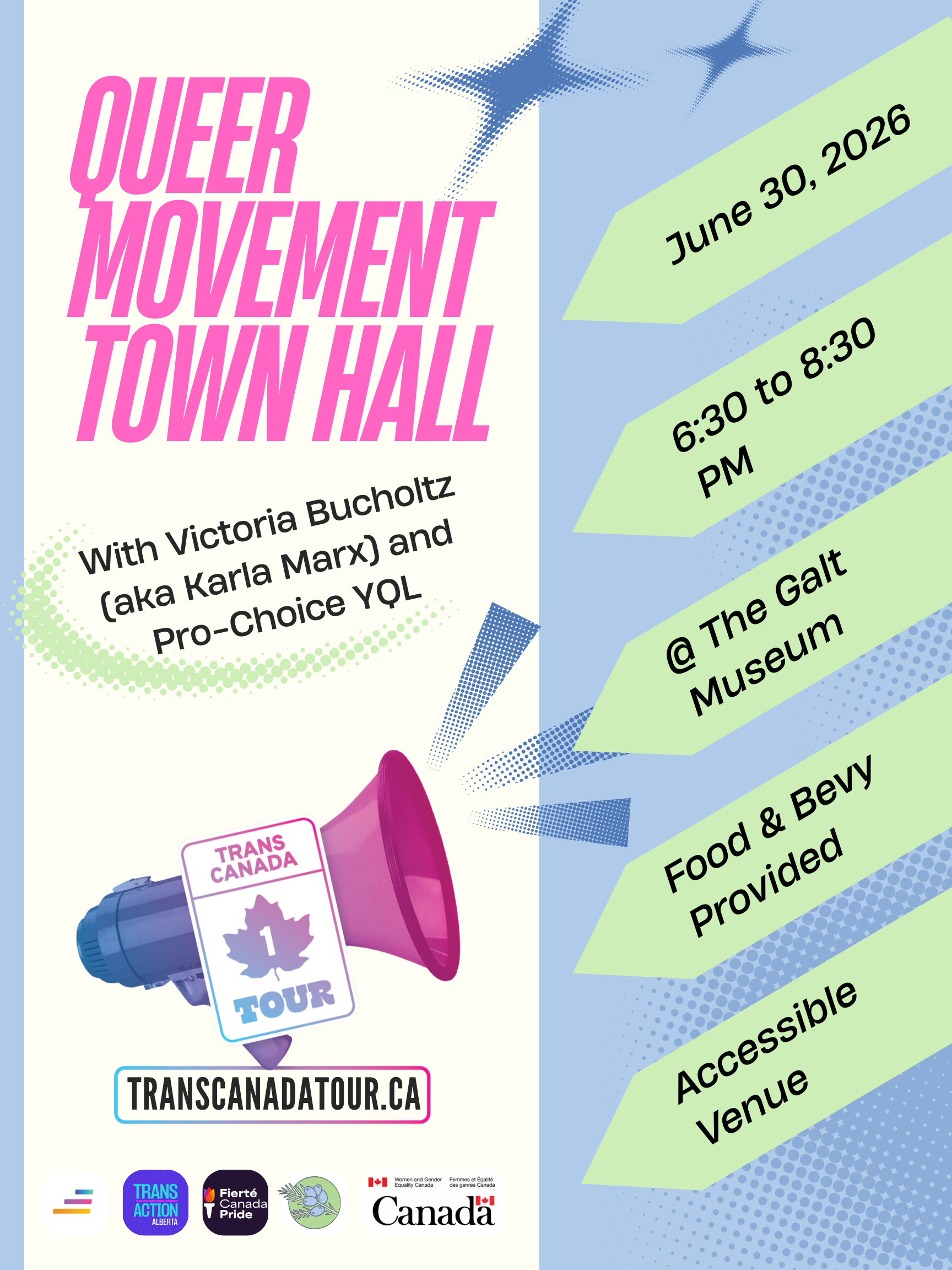 Queer Movement Townhall with Victoria Bucholtz (aka Karla Marx) and Pro-Choice YQL