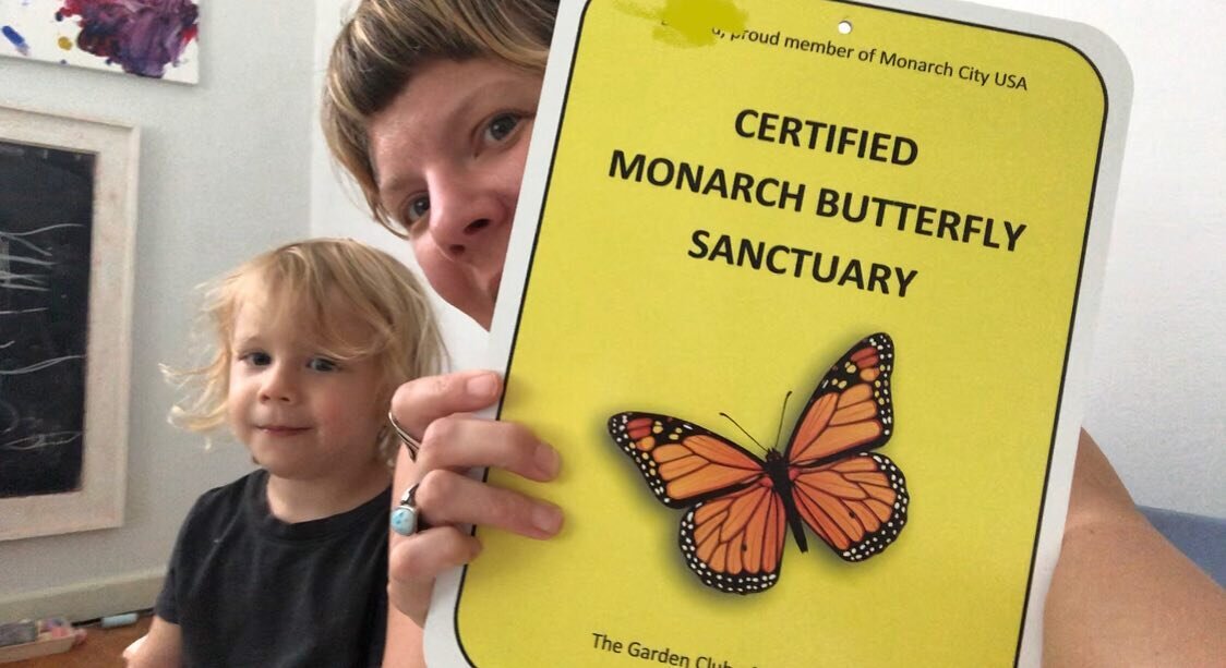 Big day!! We&rsquo;re officially a certified Monarch Sanctuary! I may have cried when she handed over the certificate... and this sign which I&rsquo;ll proudly display. The interesting thing is that I kept feeling like the butterfly squad was going t