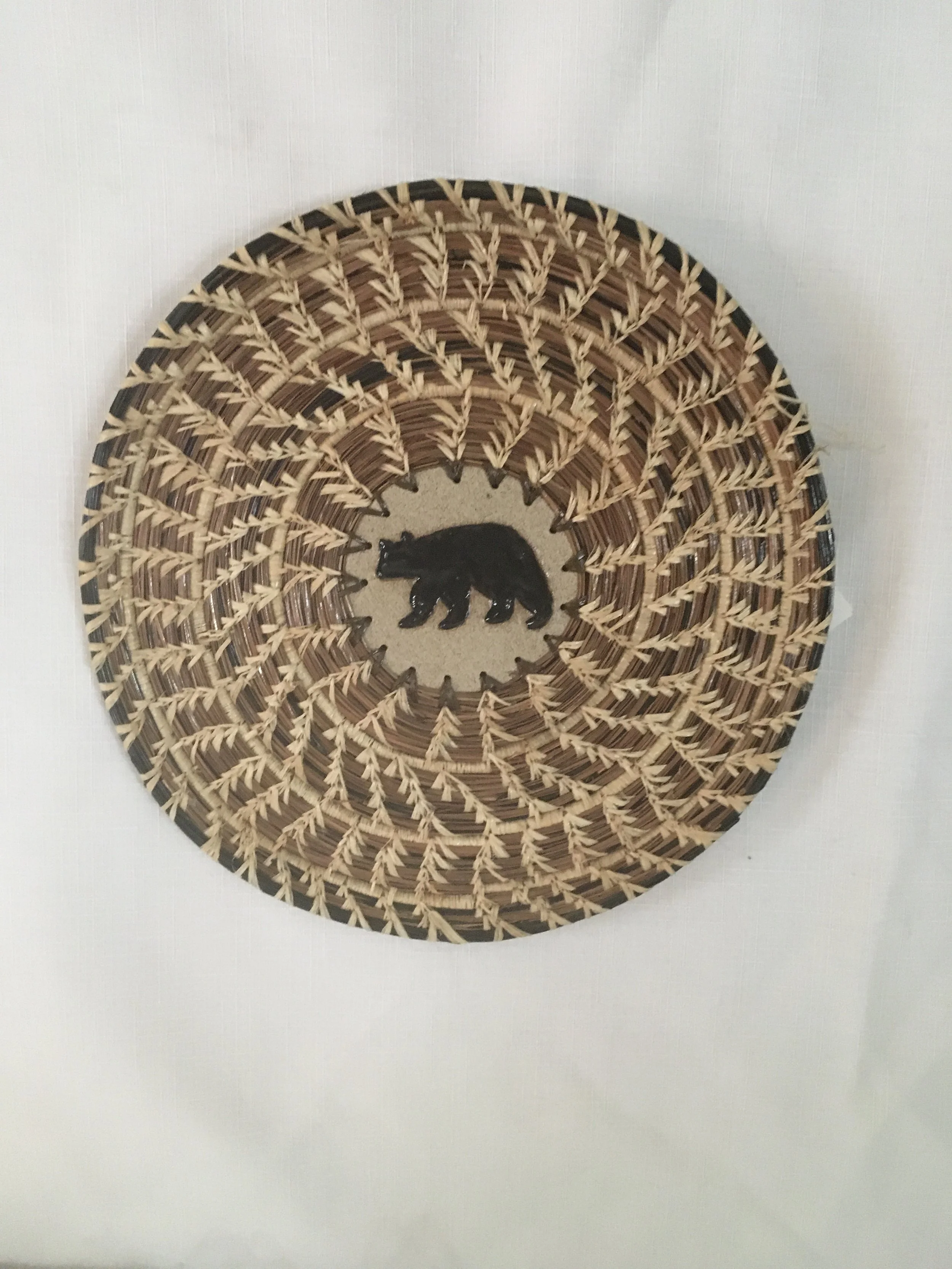Large Black Bear Plate