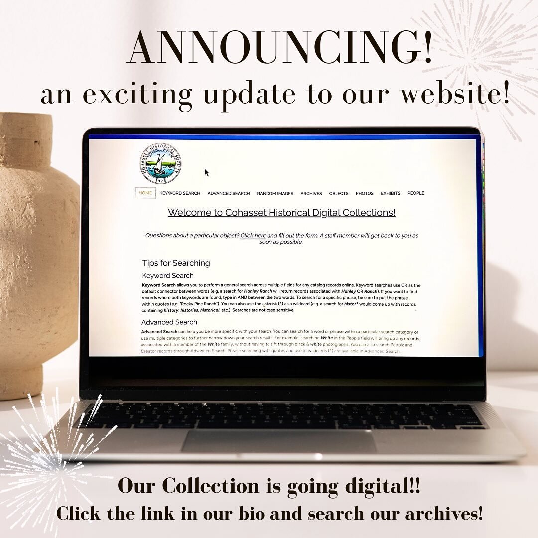 Very exciting news for The Society!⚡️✨💫 We have begun the process of digitizing our immense collection of historical treasures 👏 please visit the website *link in bio* and view our new Online Collection where you can search 🔍 by keyword or try cli