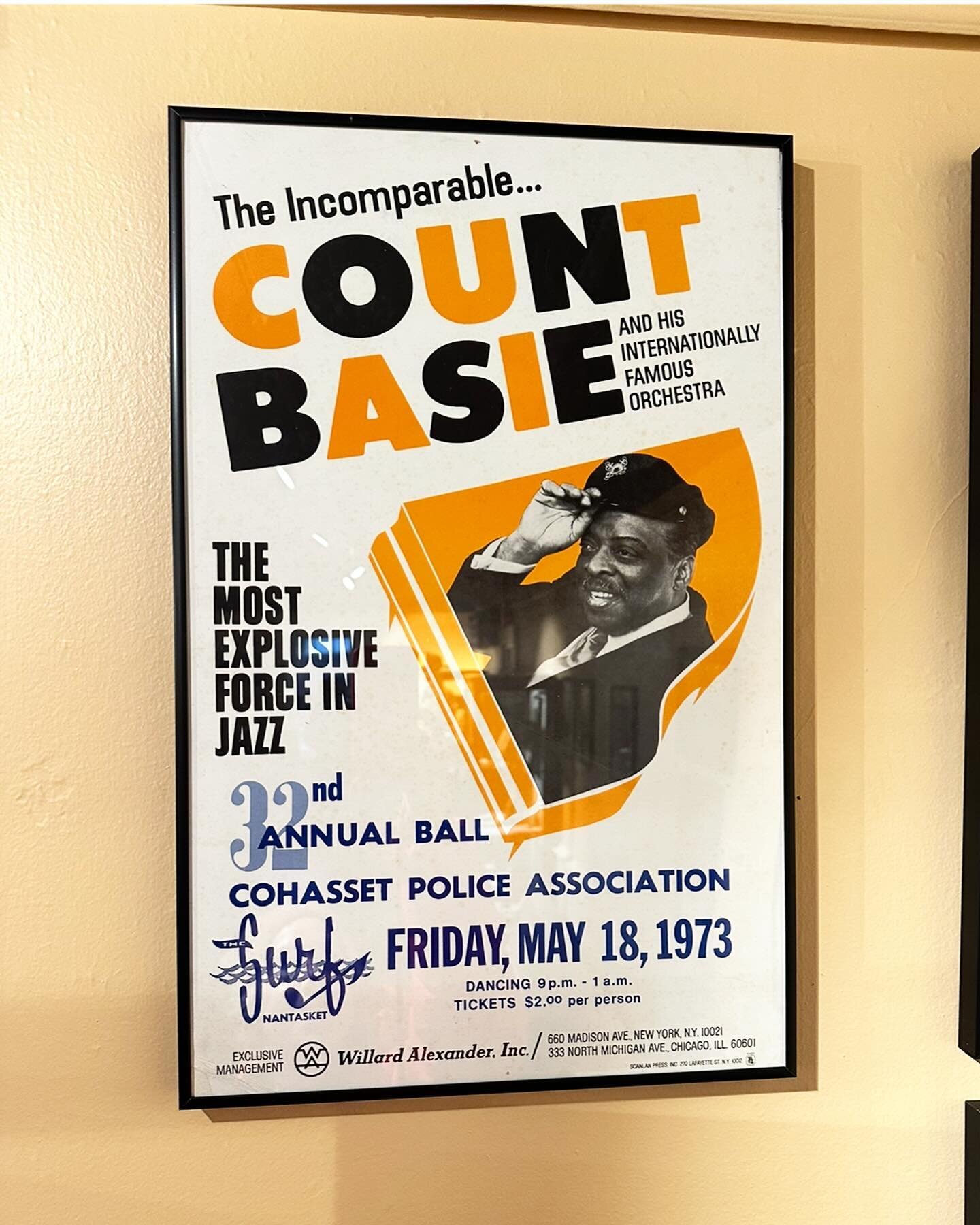 📢 Our Beechwood Meetinghouse and Museum at 51 Church Street in Cohasset will be open this Sunday 🍀 from 10-2 PM. Come by for these treasures and more&hellip; can you believe the amazing #countbasie performed in Cohasset for the Policeman&rsquo;s Ba