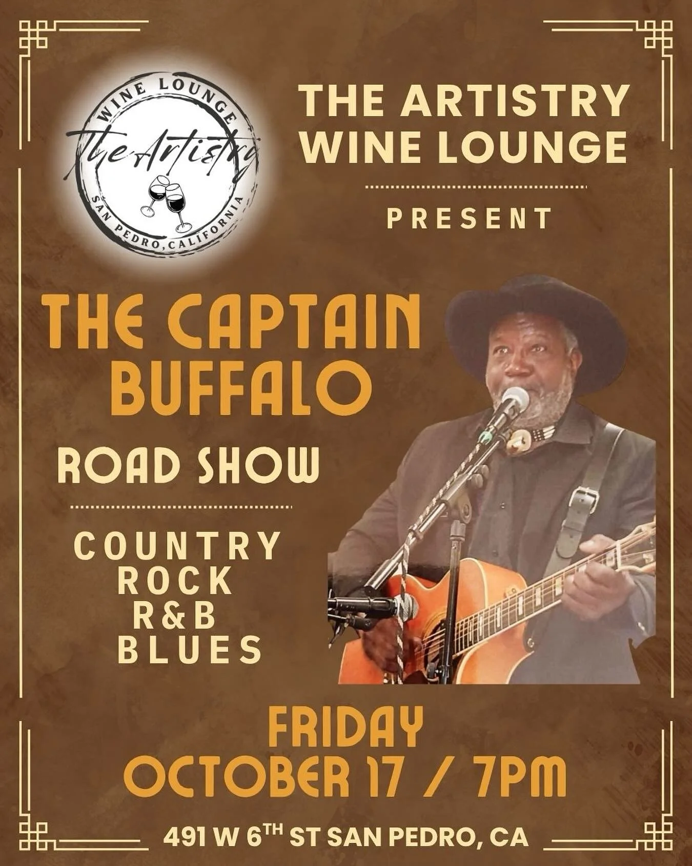 The Captain Buffalo 🦬 
🤠 Country 🎶Rock🎶 R&B 🎶Blues