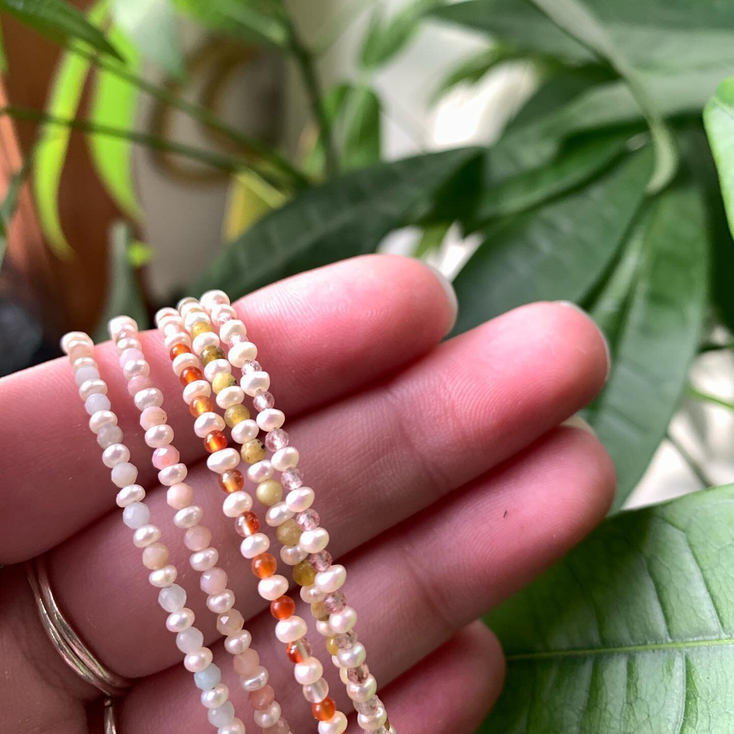 check out our new pieces of jewellery that have just launched online 💗🌟

heaps of new semi-precious stones from my recent trips to honolulu and melbourne, &amp; freshwater pearls too, of course! 

I hope you love them as much as I do! xoxo