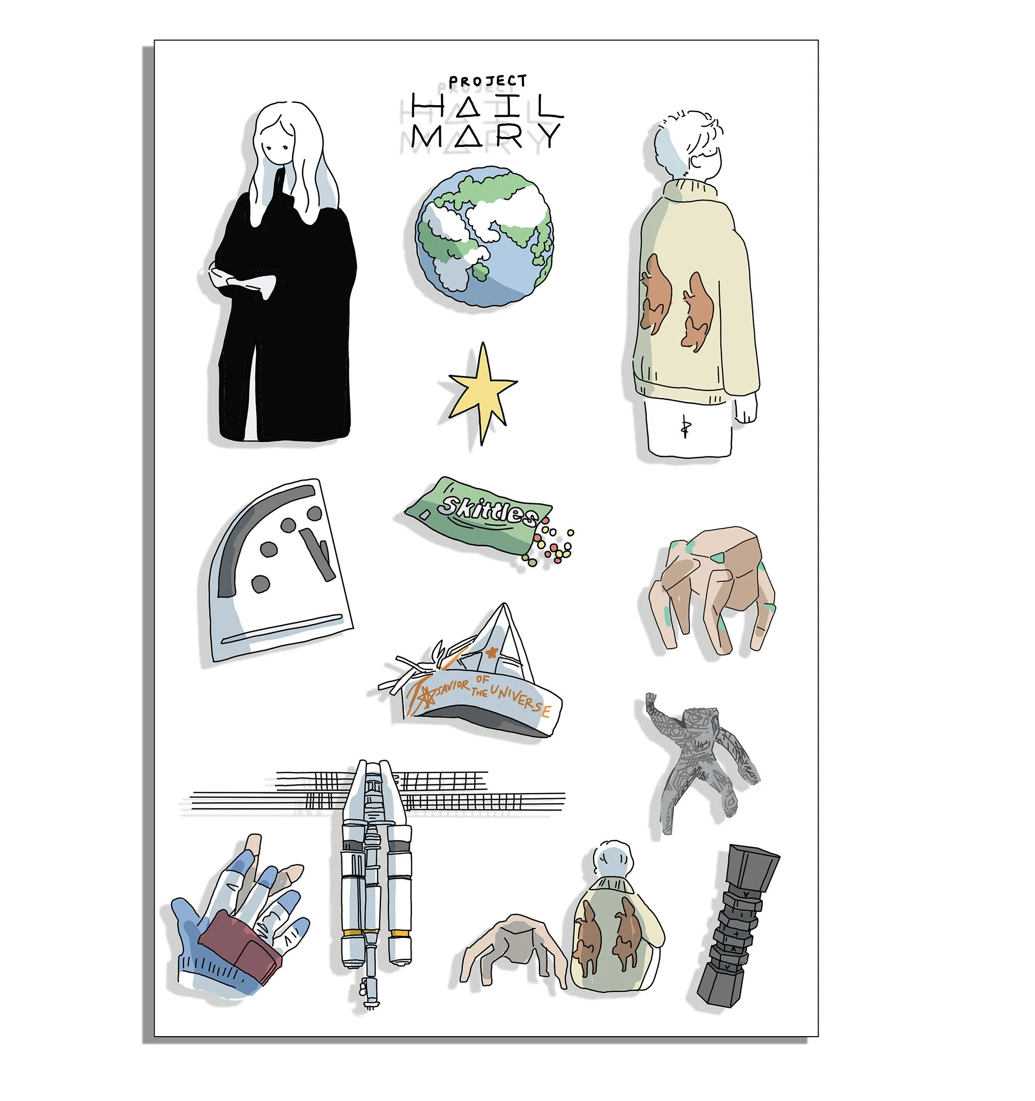 Project Hail Mary 3D Resin Sticker Pre-order